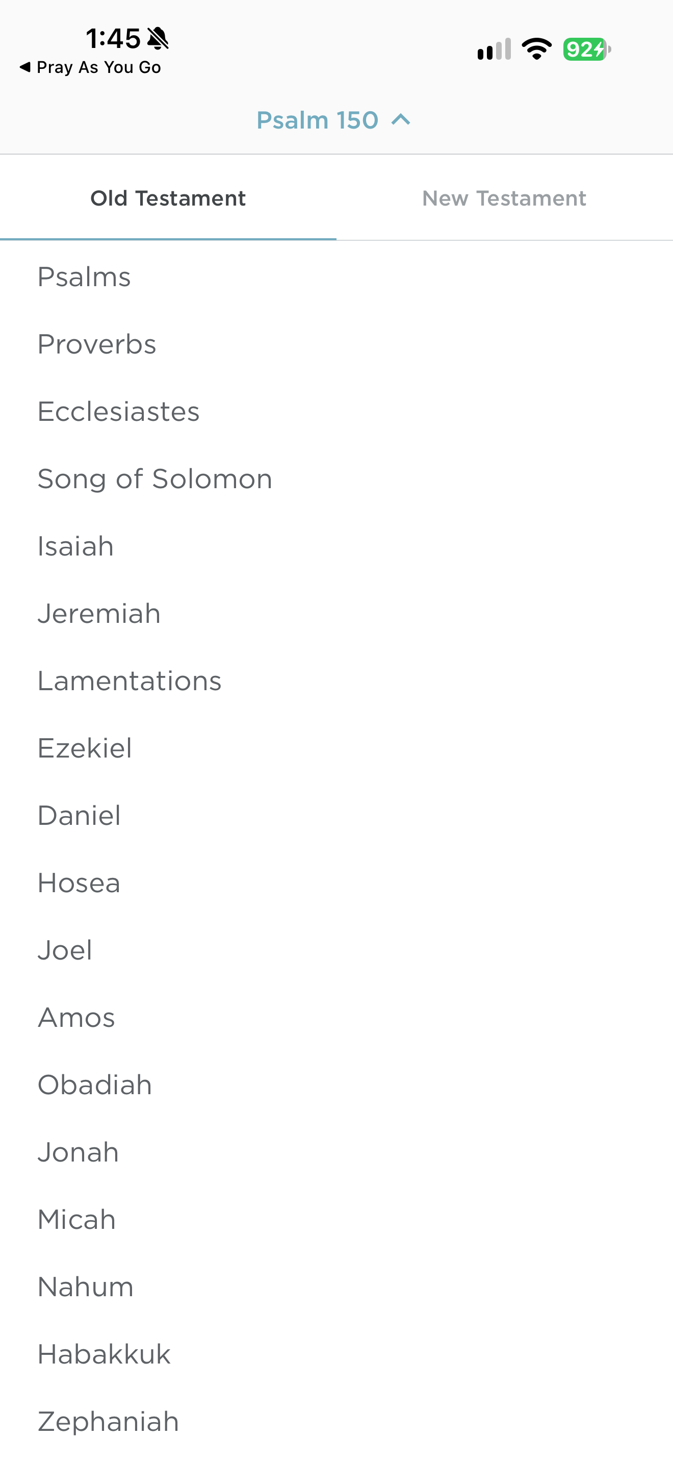 Old Testament navigation
