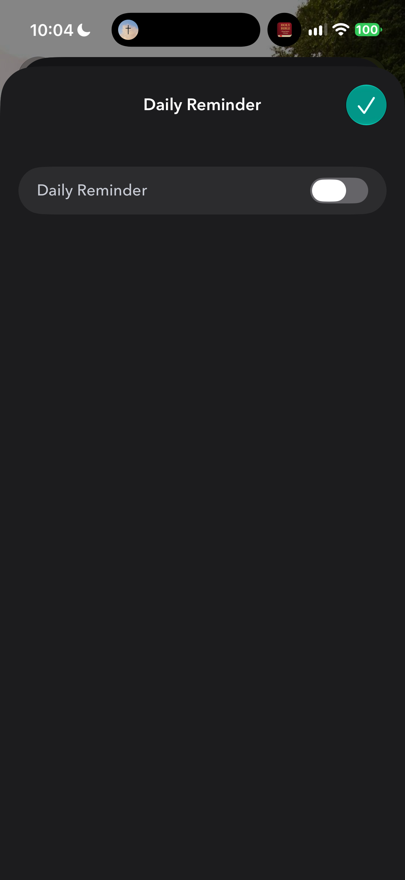 Daily reminder editor