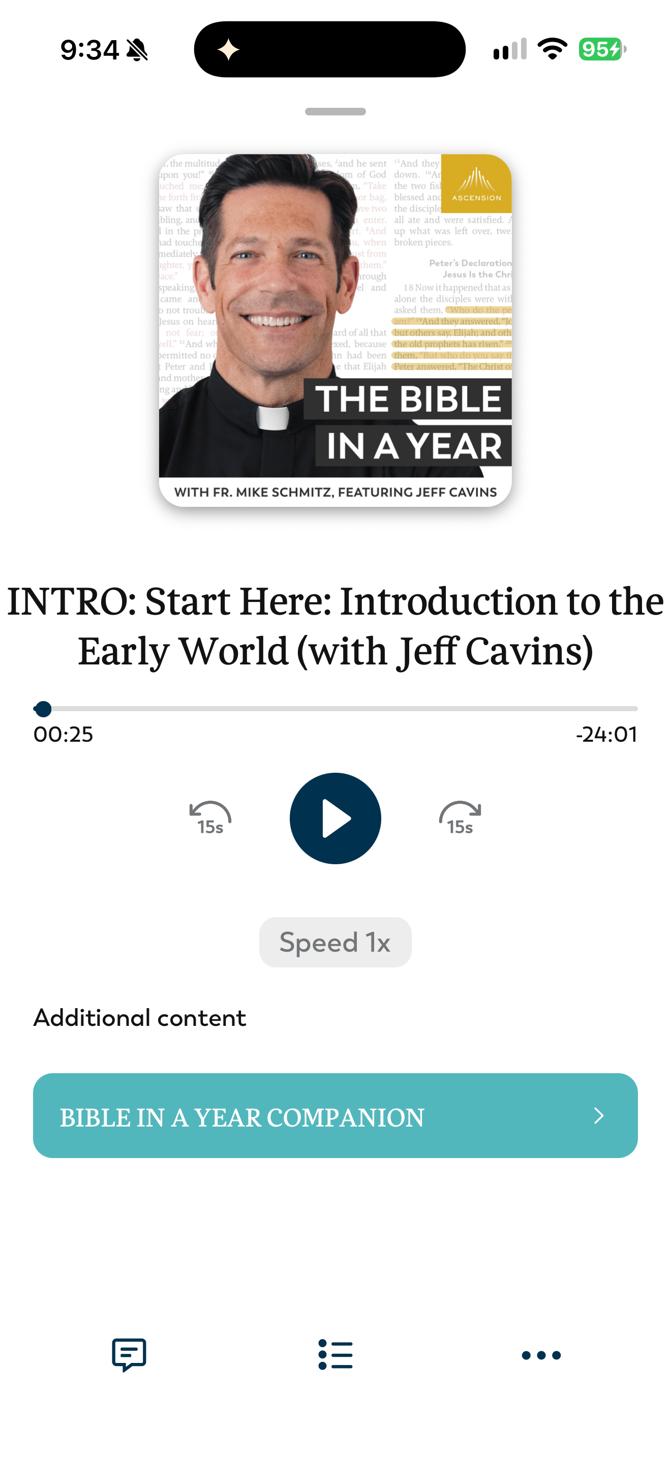 Expanded podcast player