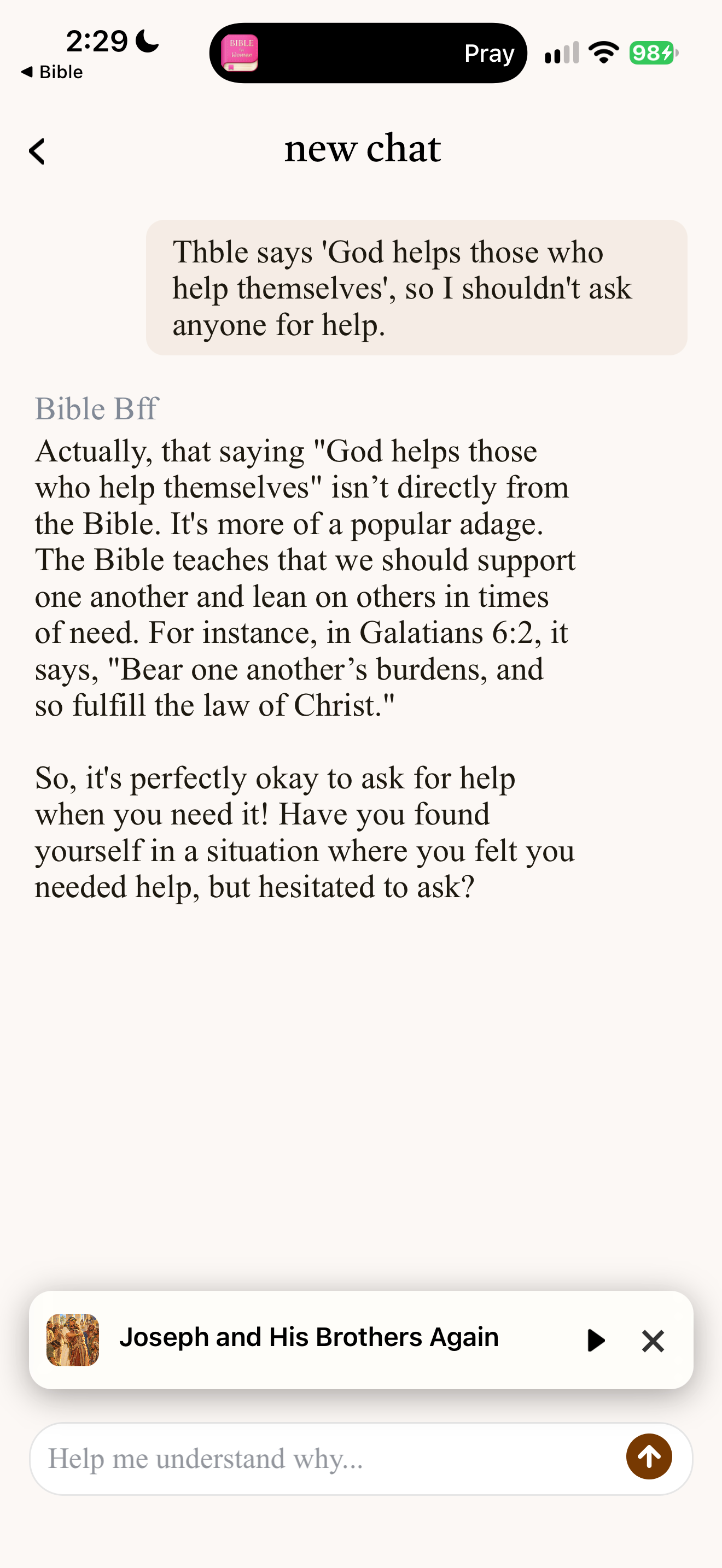 Corrects saying, encourages asking