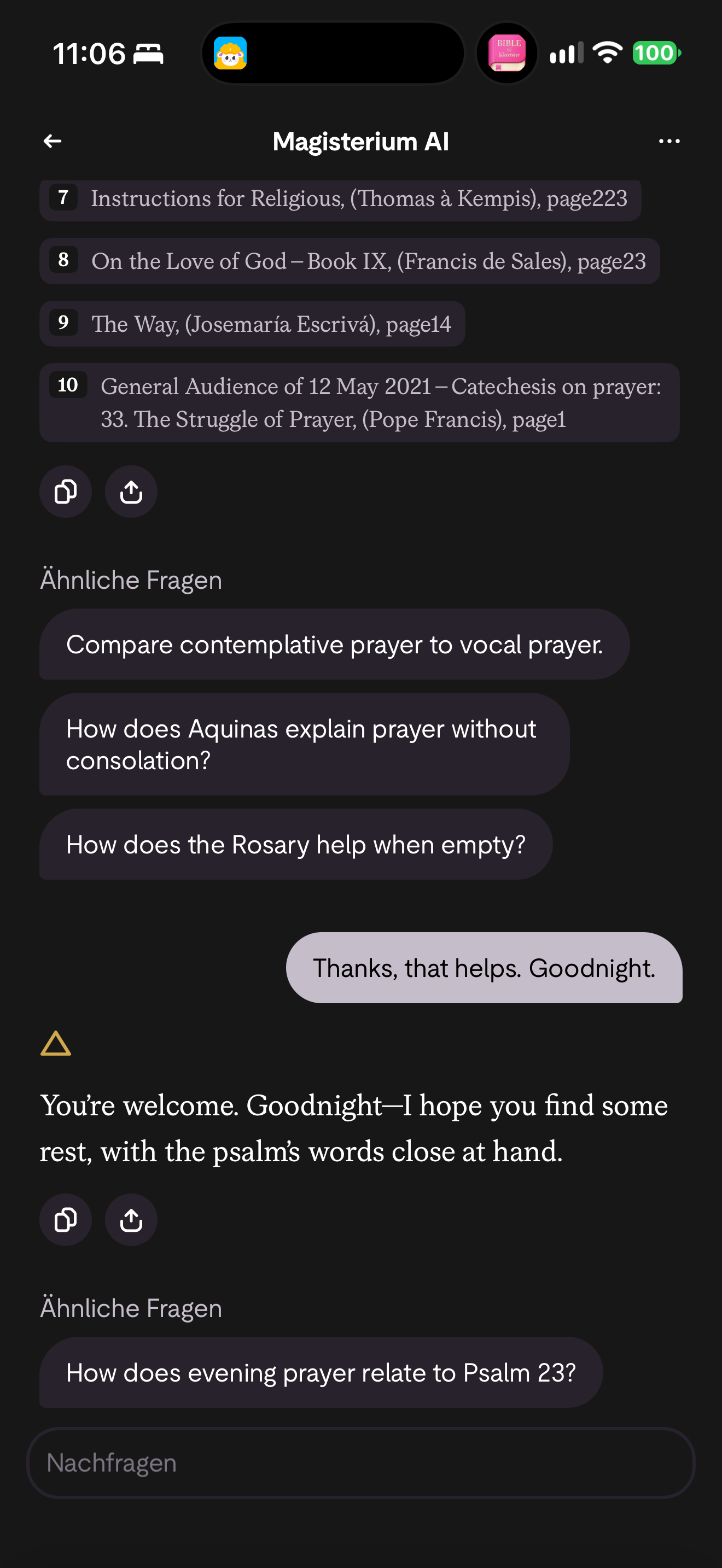 A plain goodnight