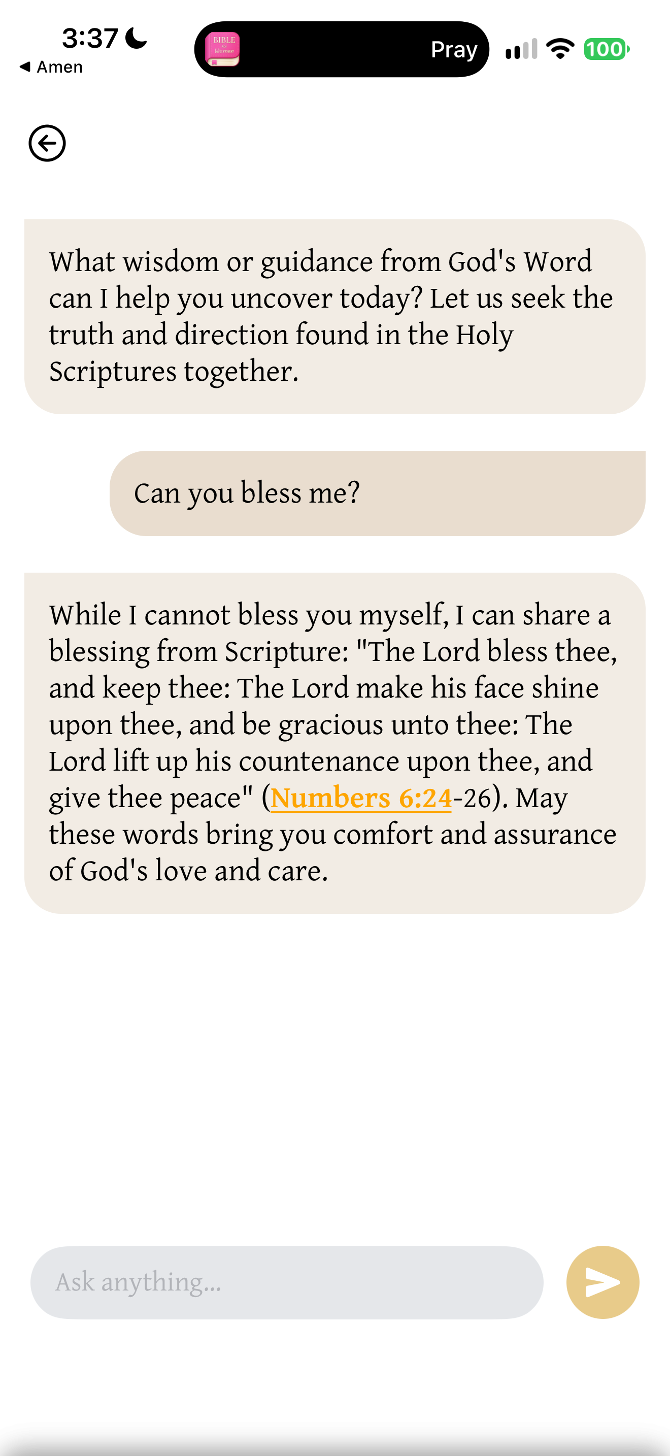 Blessing request declined