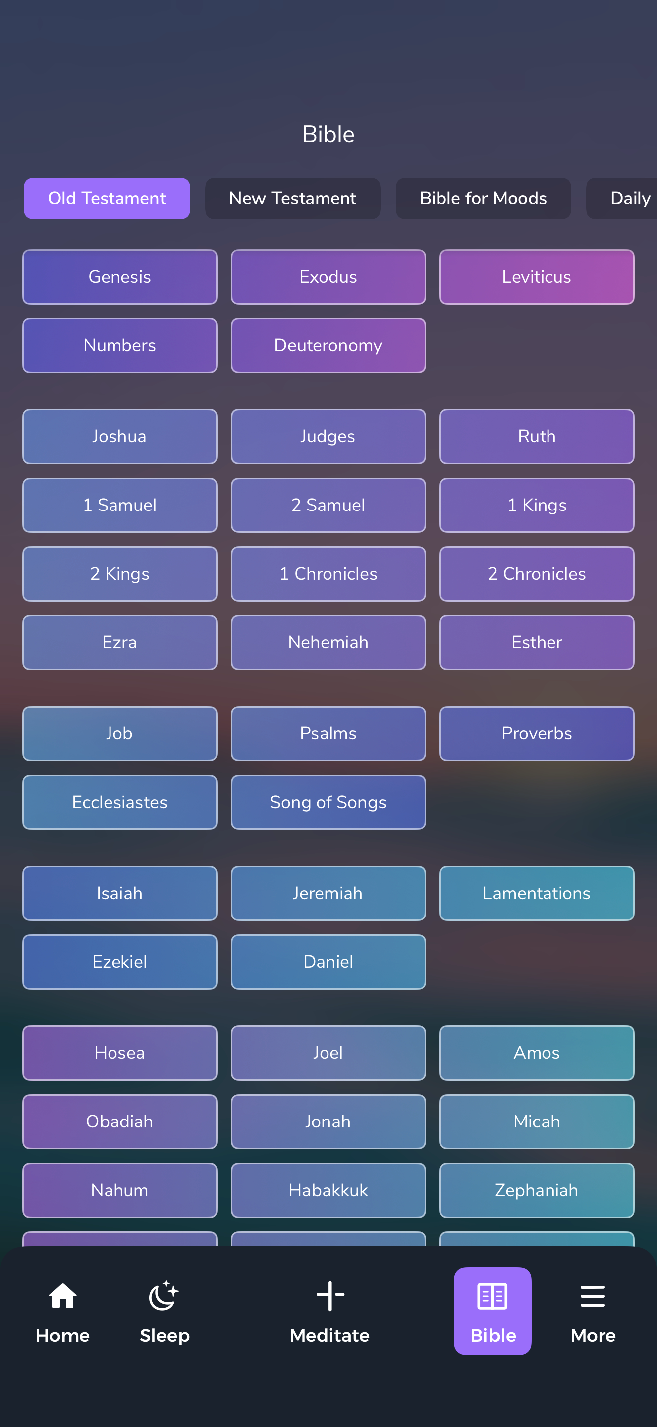 Soultime Bible book grid