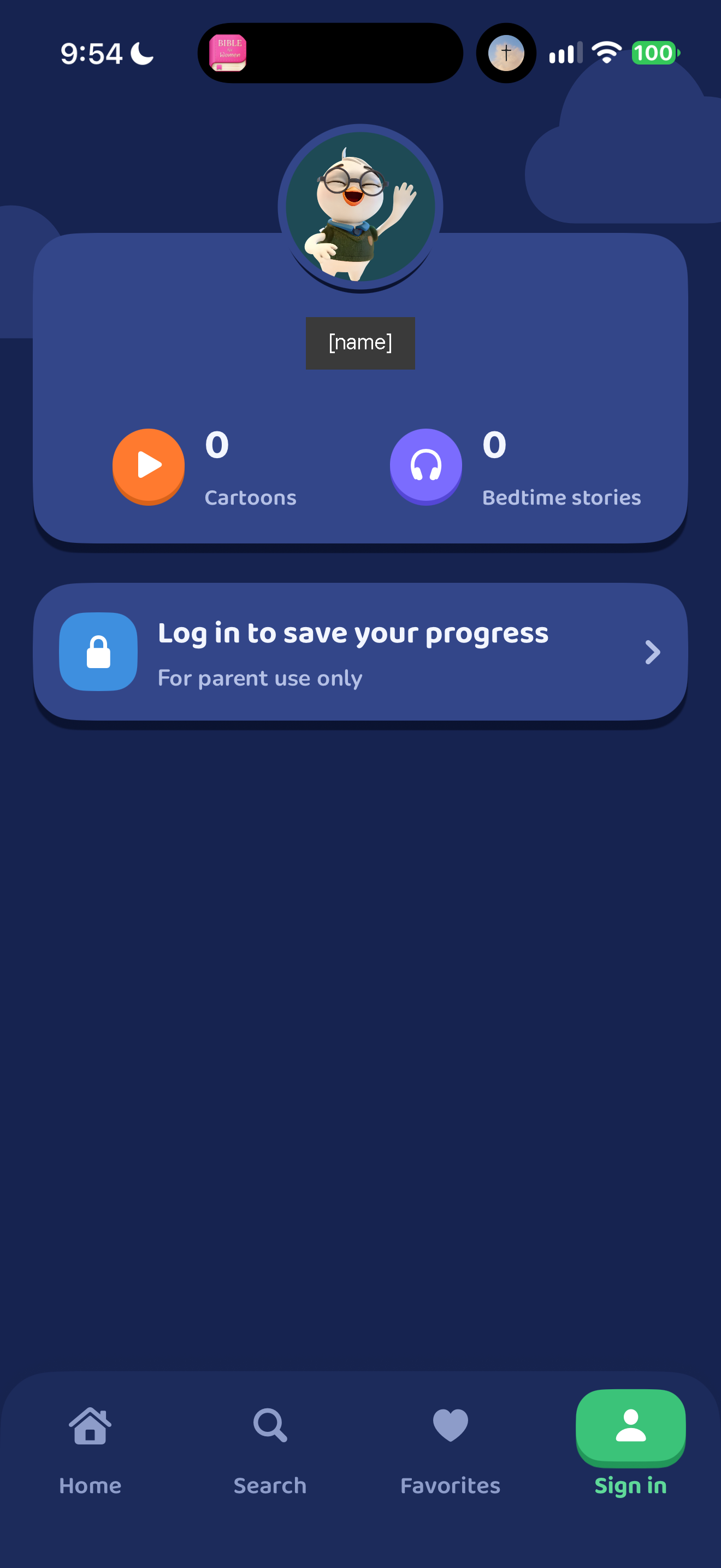 Profile counts and parent login
