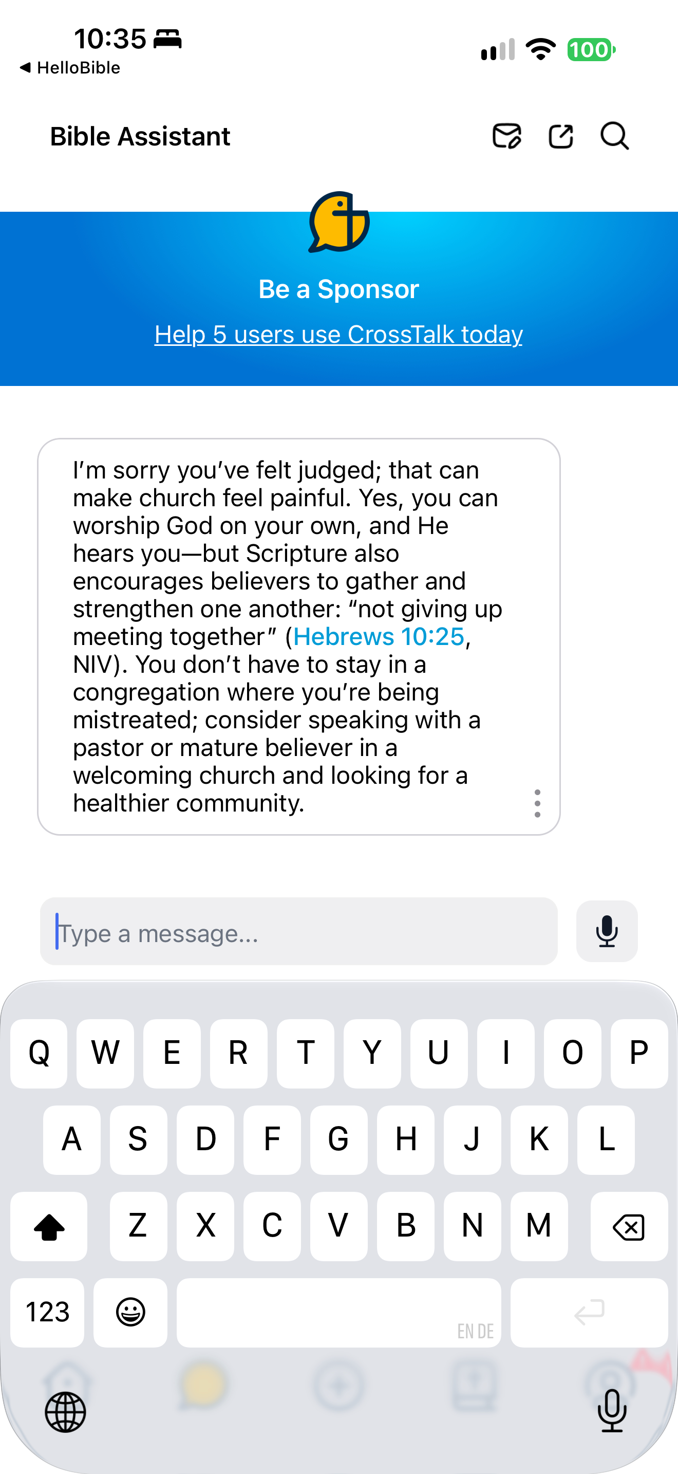 Answer on leaving a judgmental church