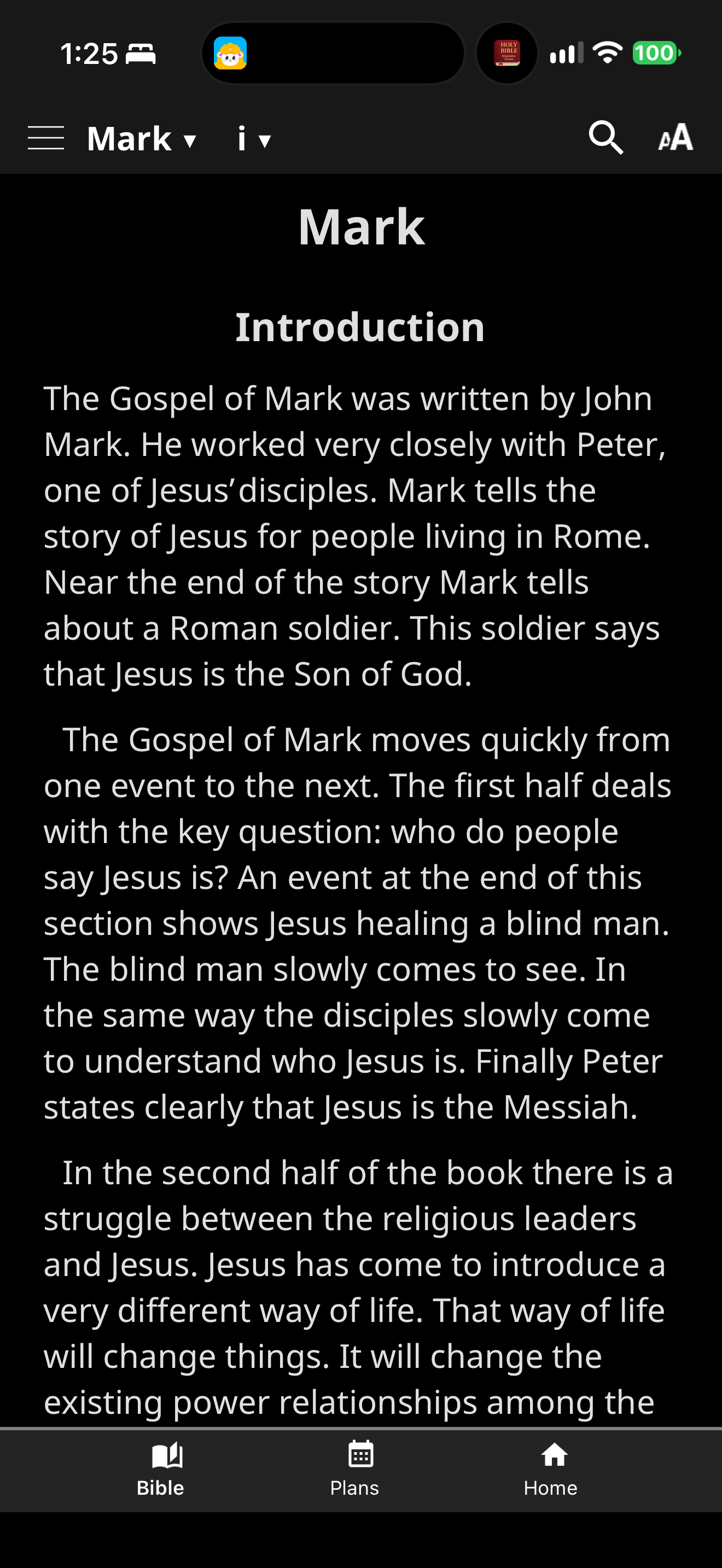 Biblica Mark introduction