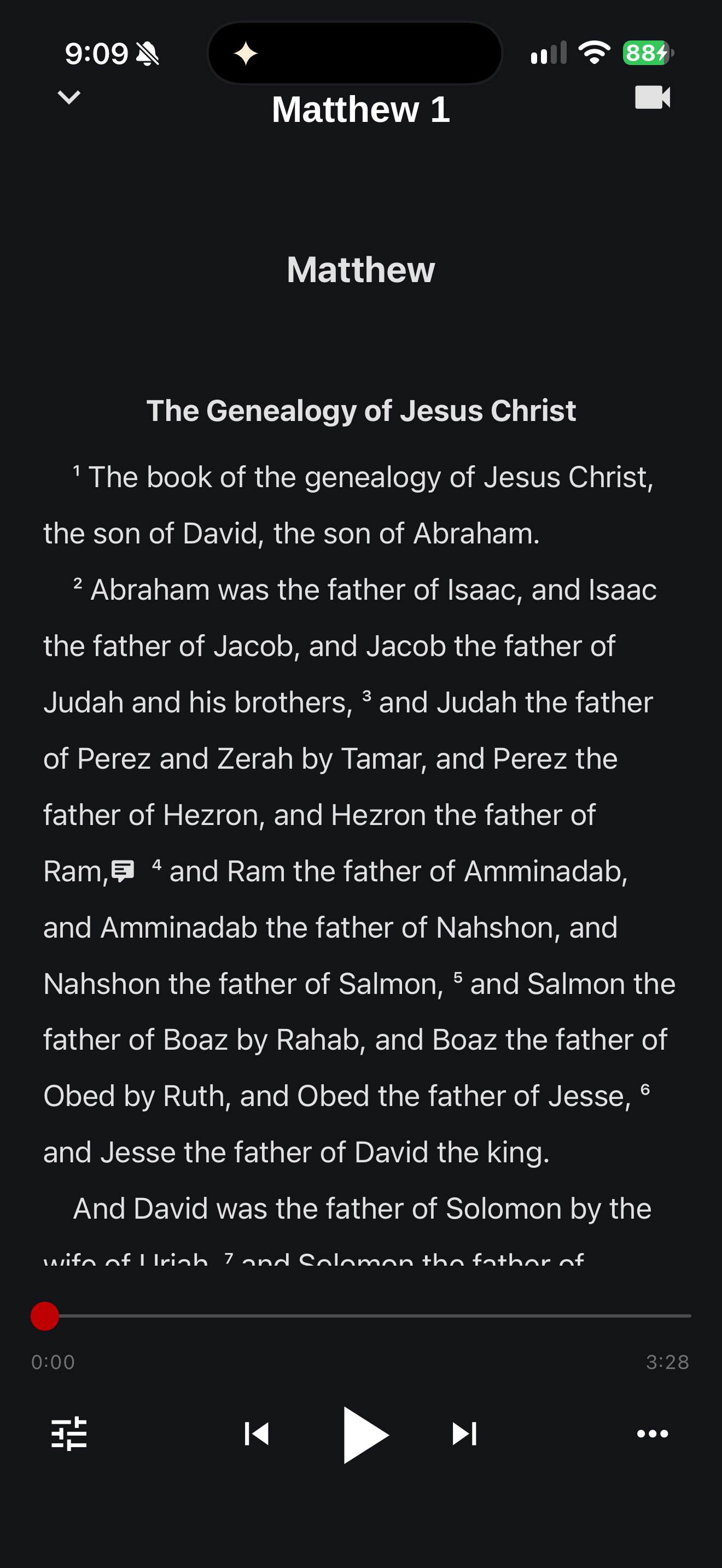 Scripture and audio player