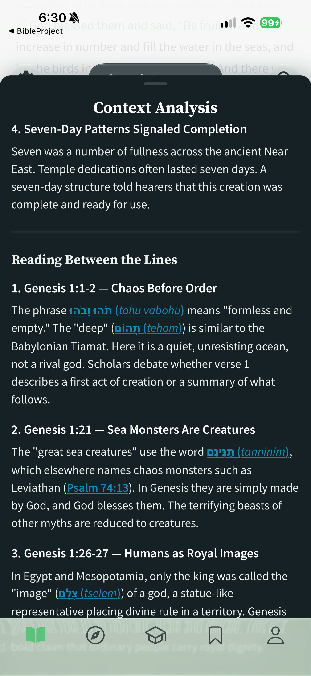 Spark Bible Genesis context analysis