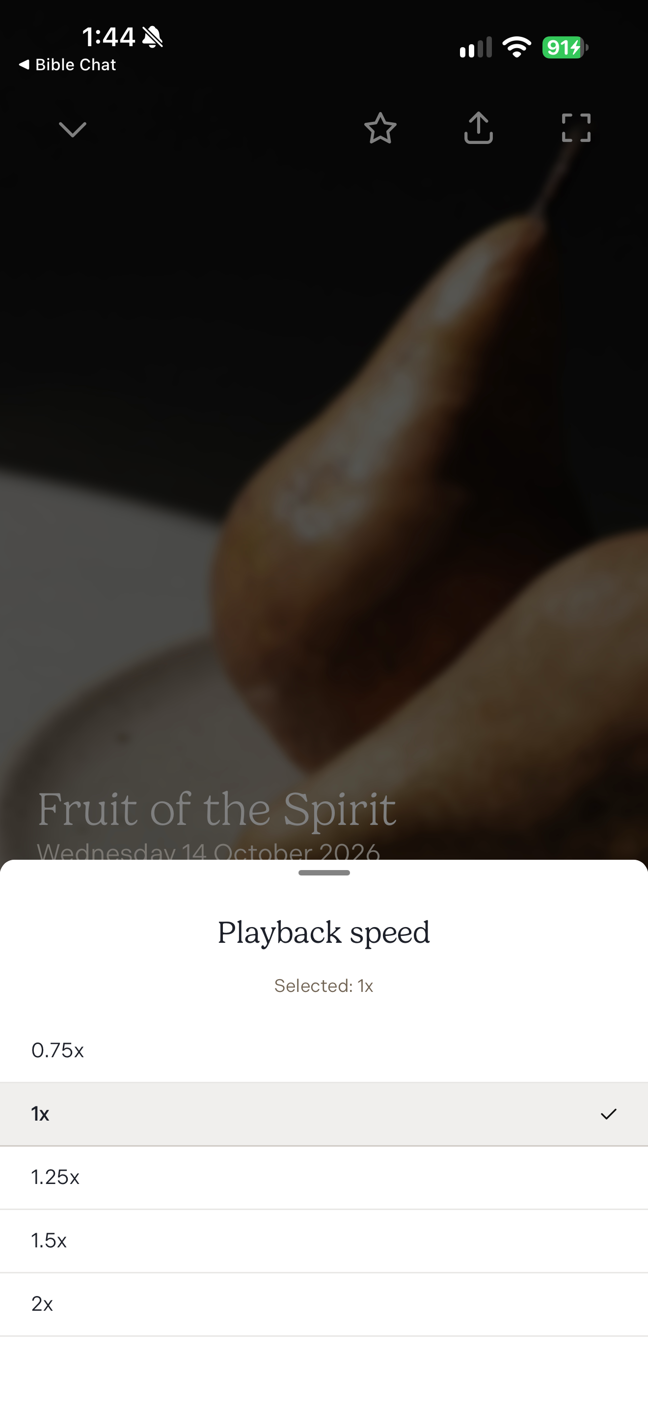 Prayer playback speed