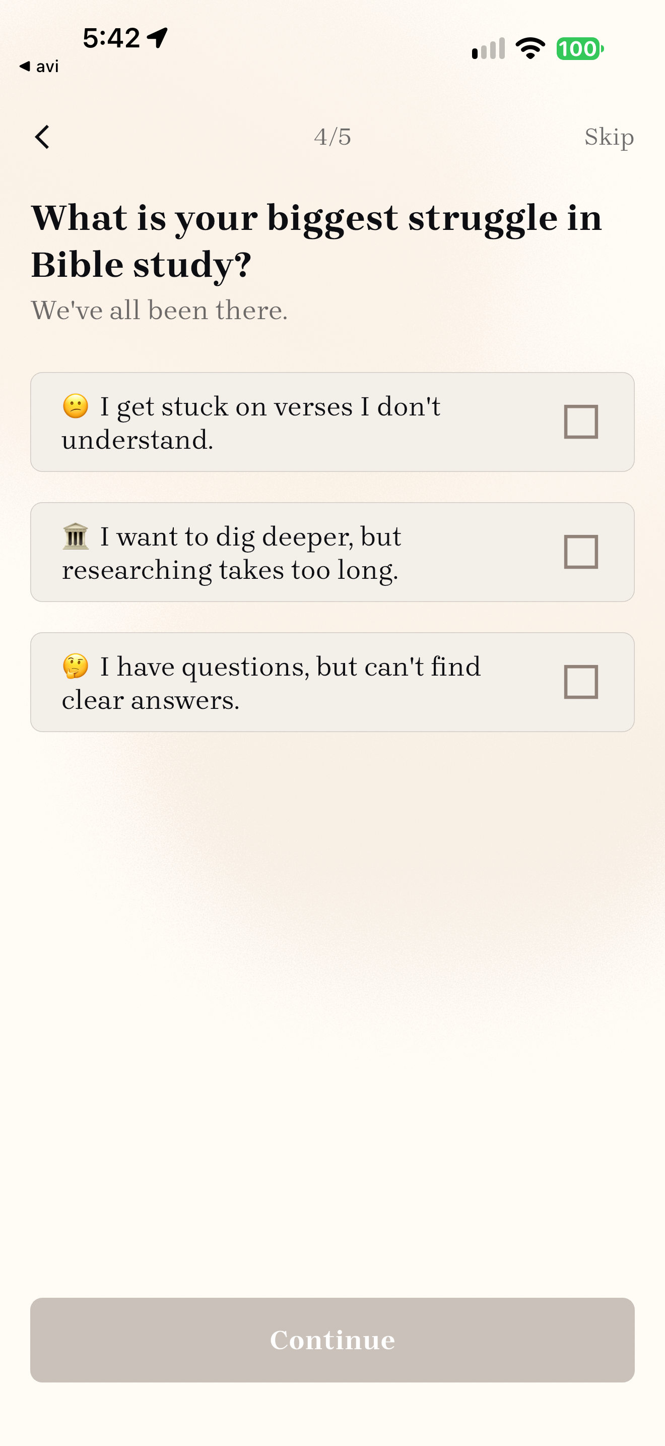 Study struggle question