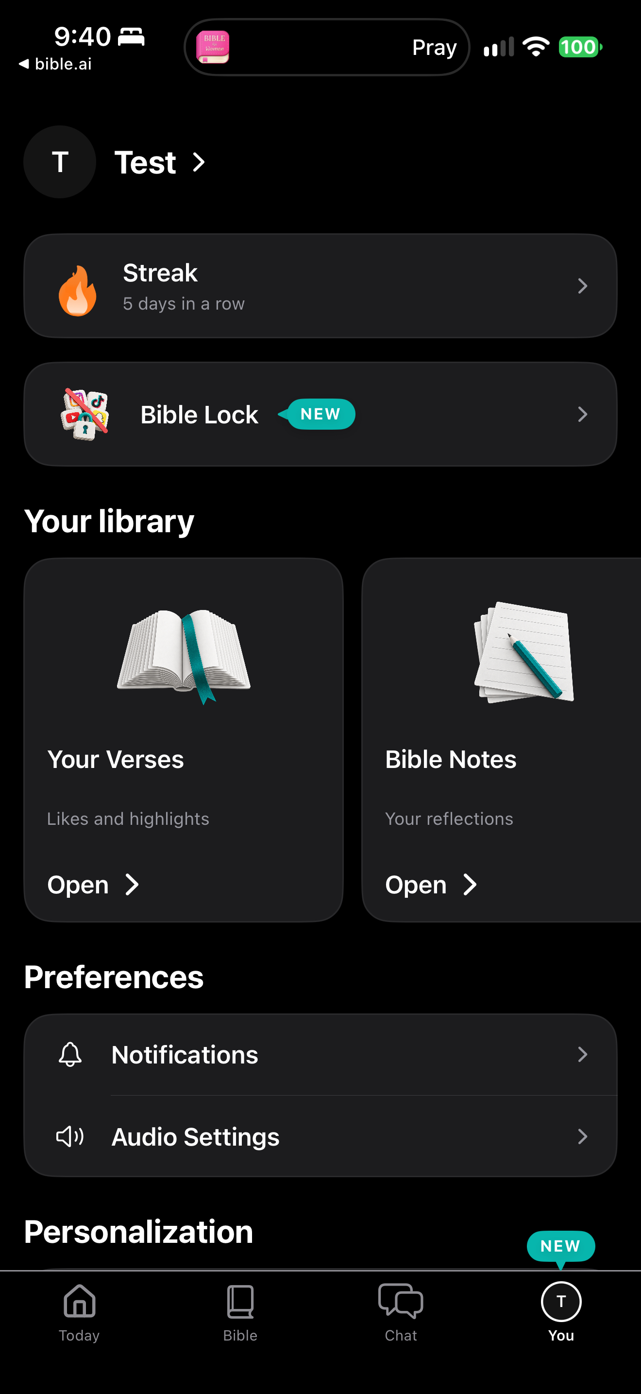 You tab with Bible Lock