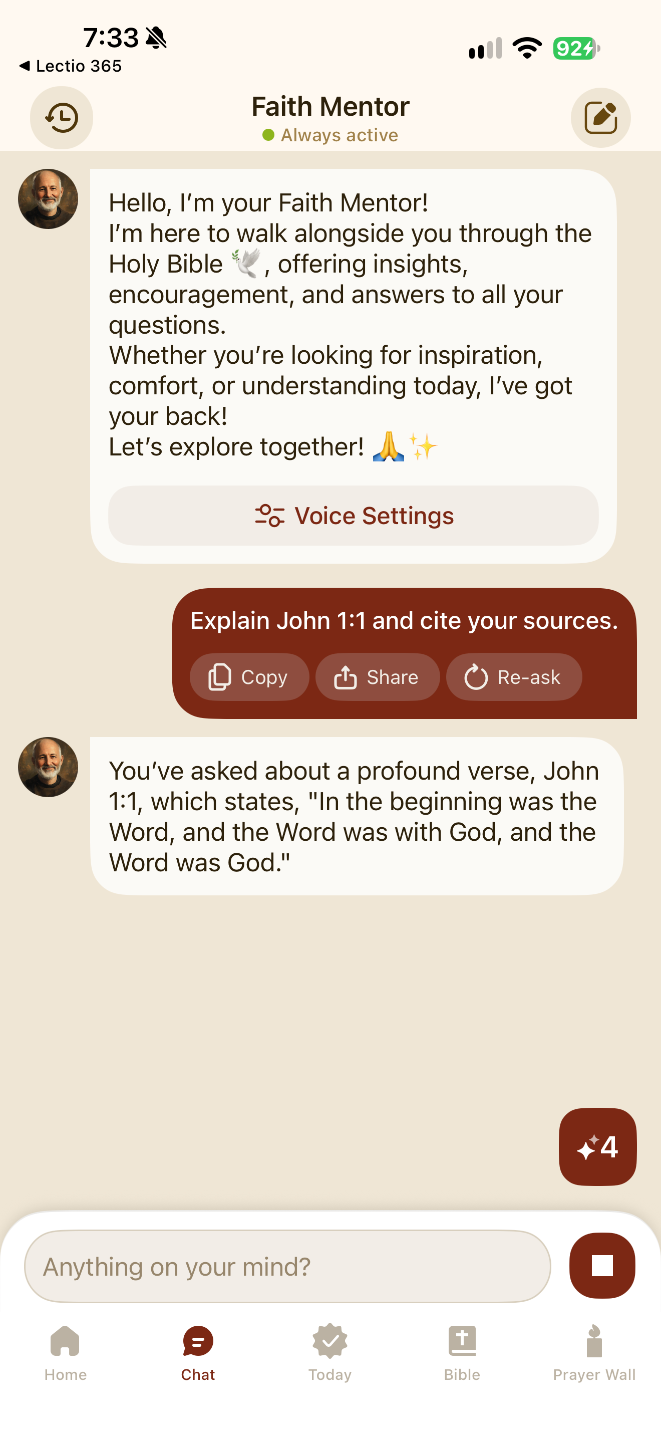 Faith Mentor streaming answer
