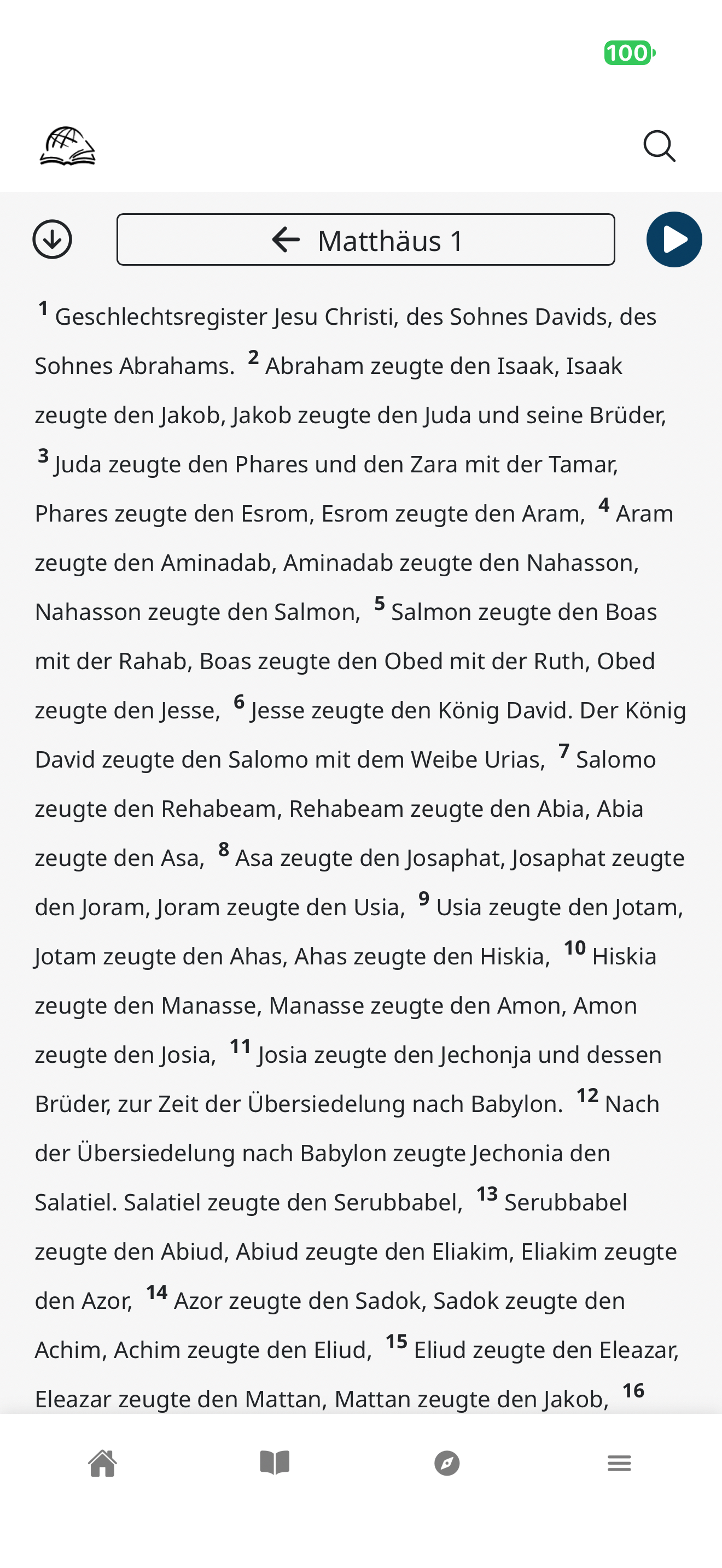 Matthew text and audio