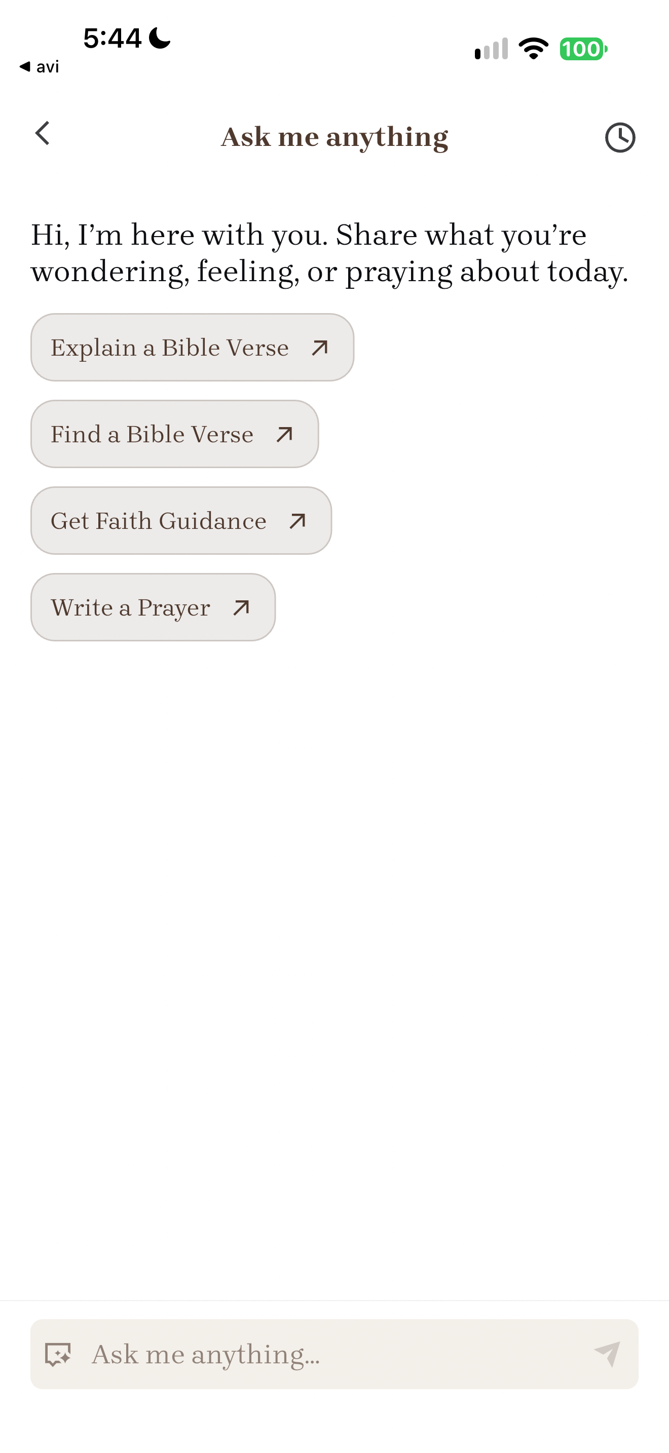 Bible Note chat entry