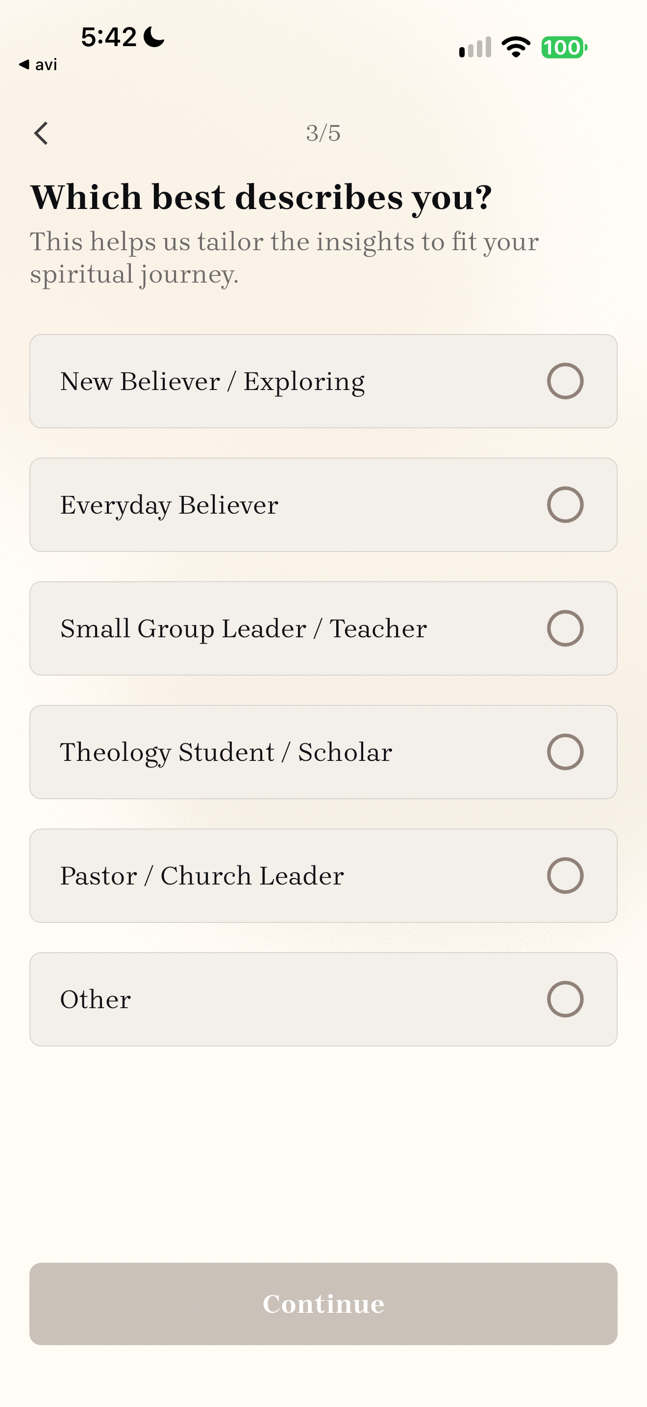 Religious role question