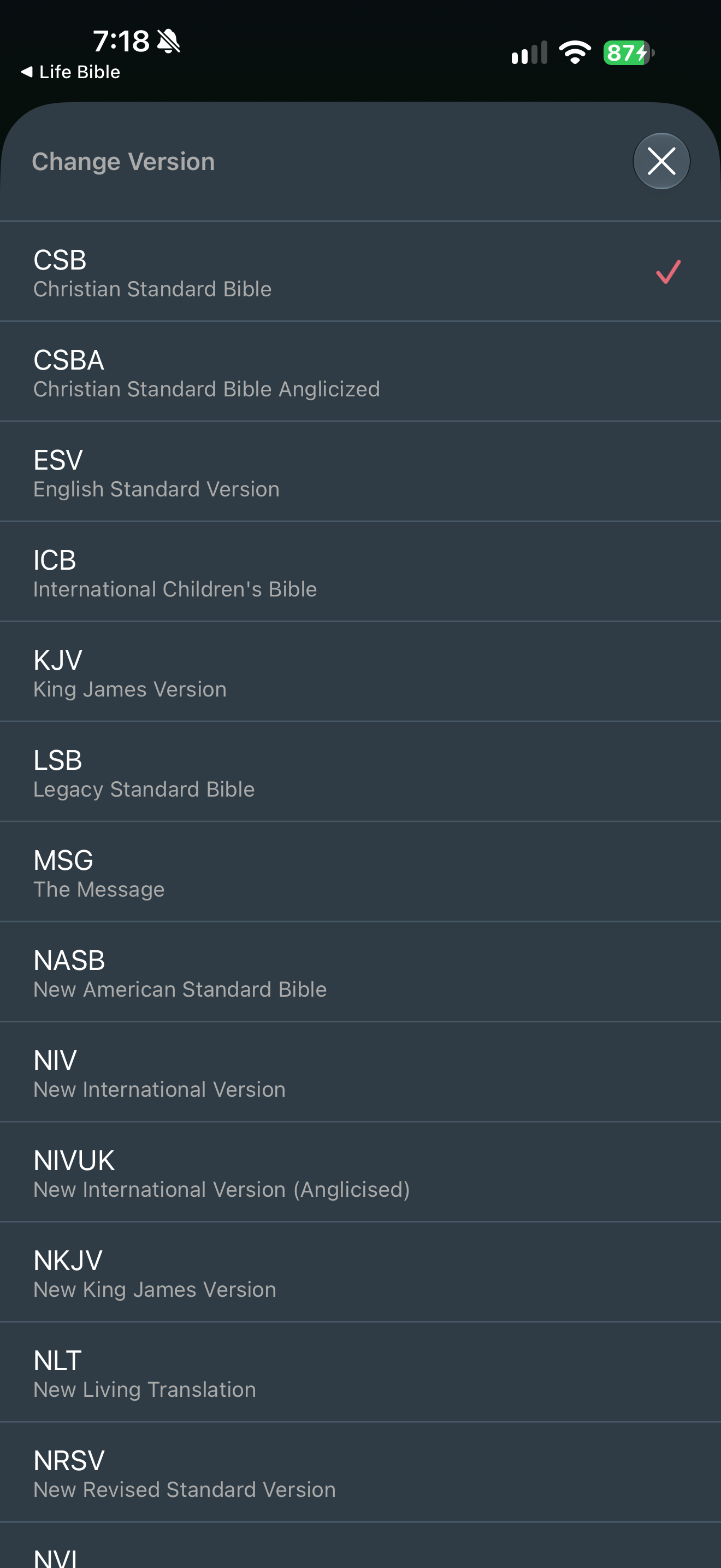 Translation list