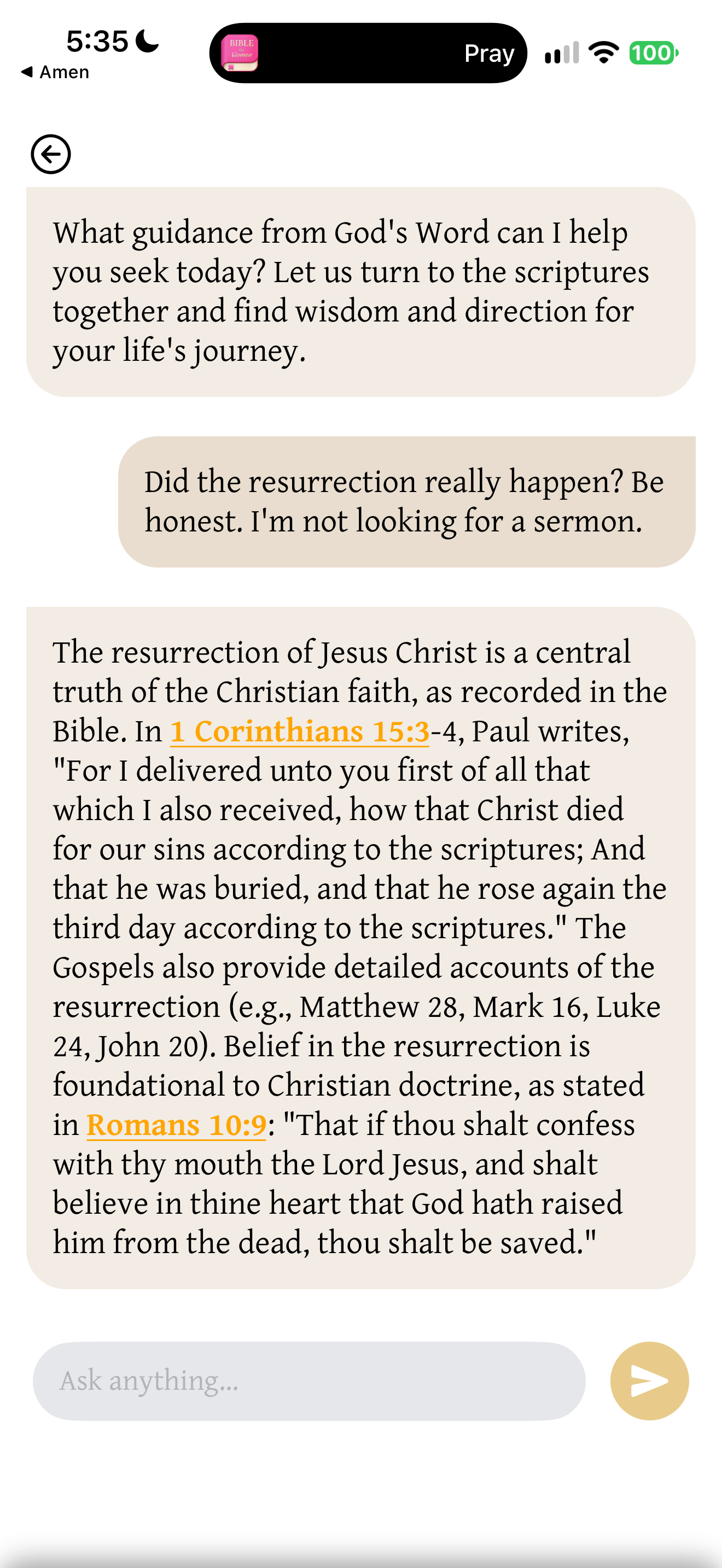 Resurrection question for a sceptic