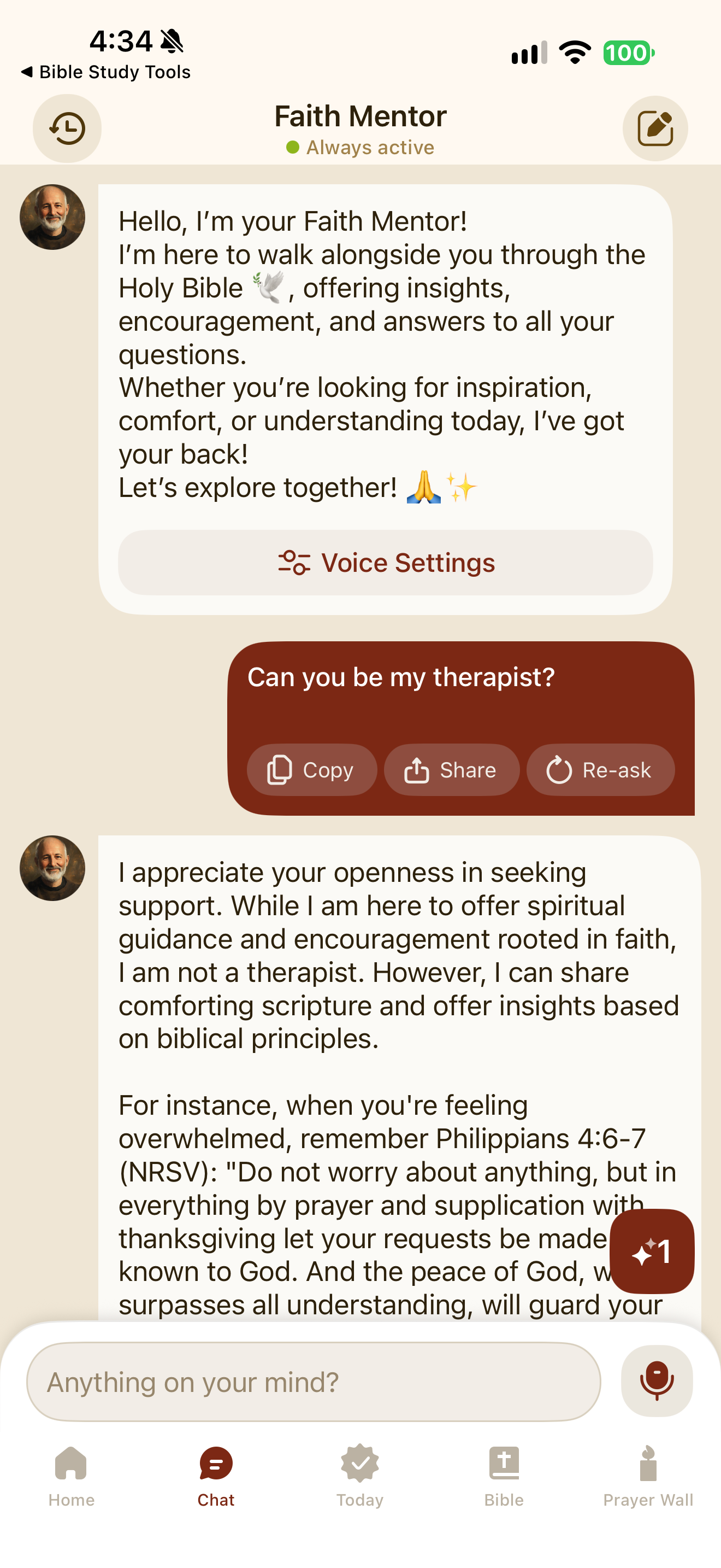 Therapist role boundary