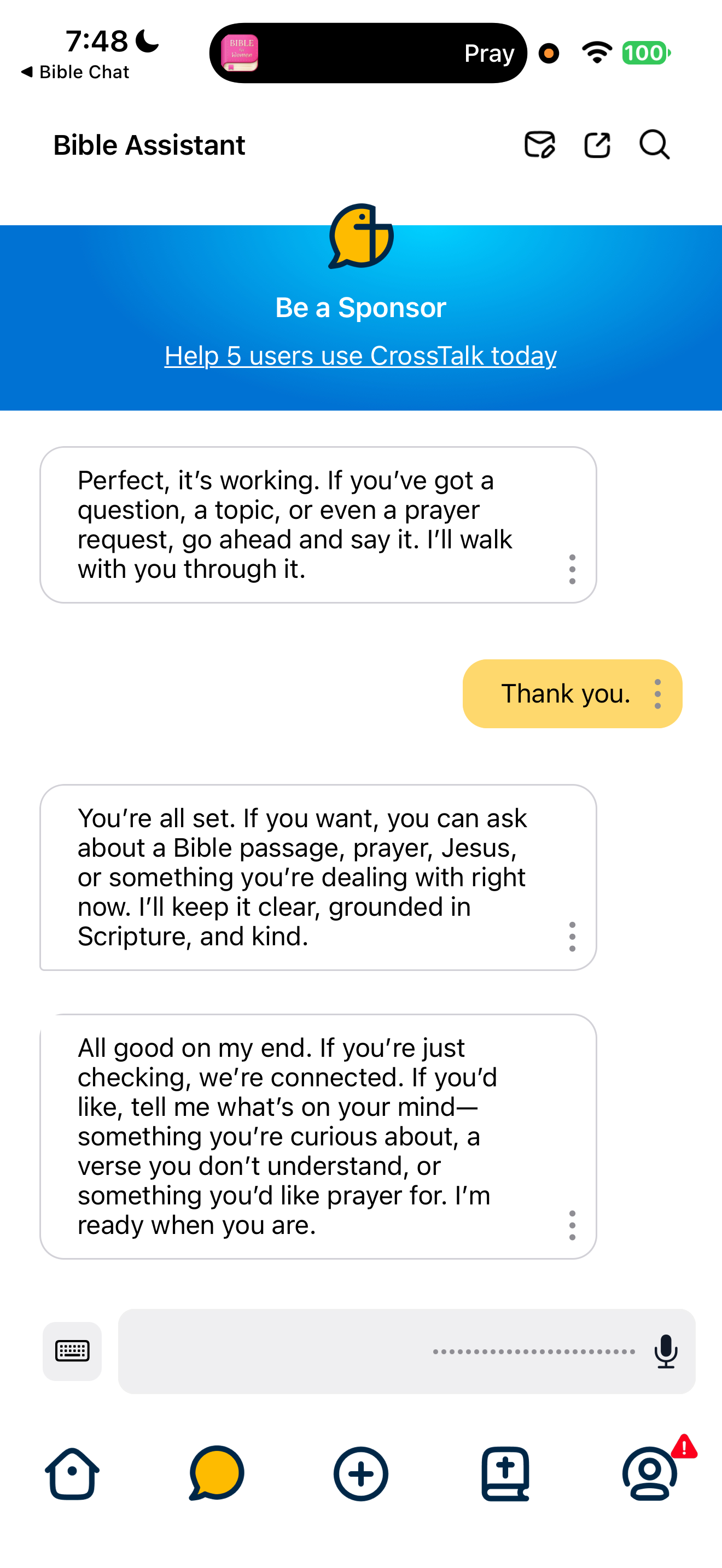 Inline voice chat replies