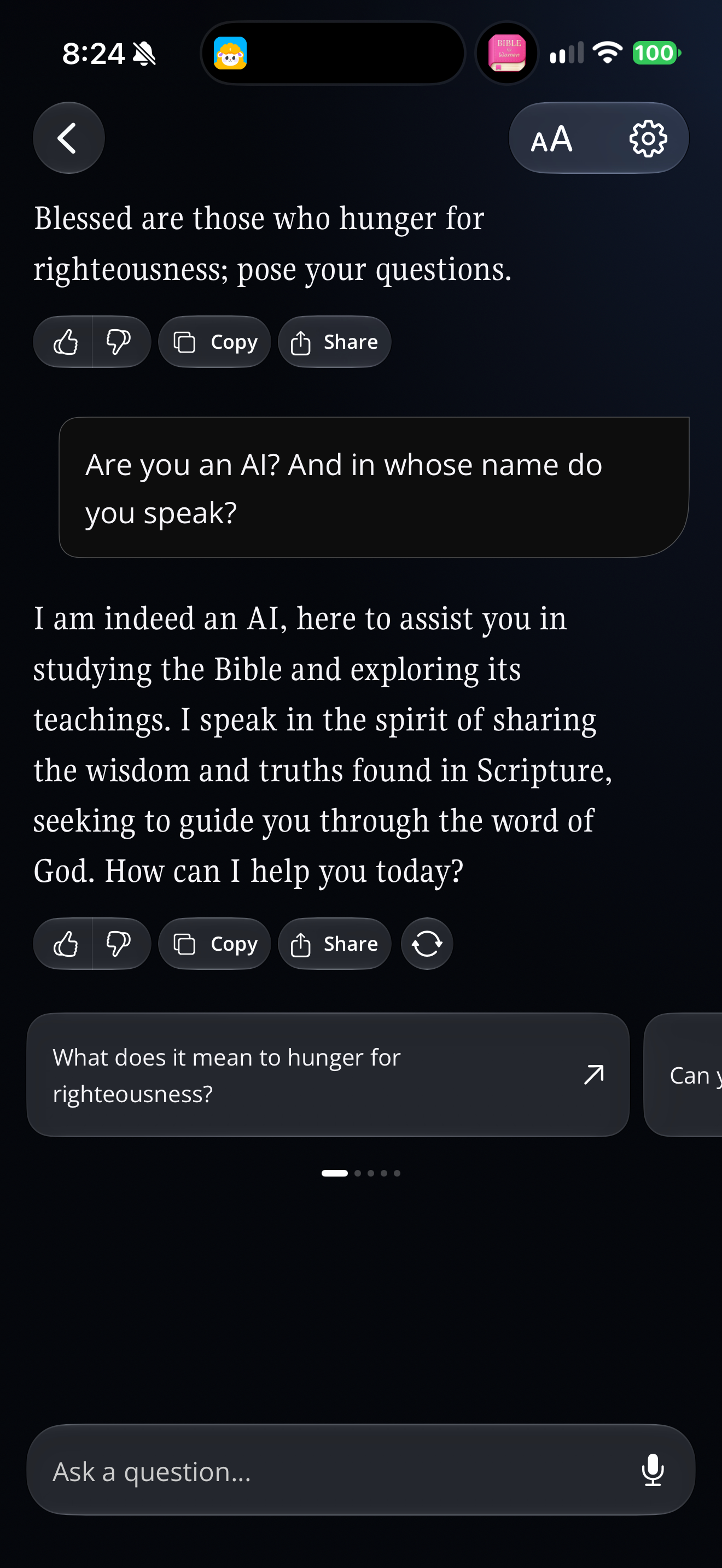 "Are you an AI?" answered plainly