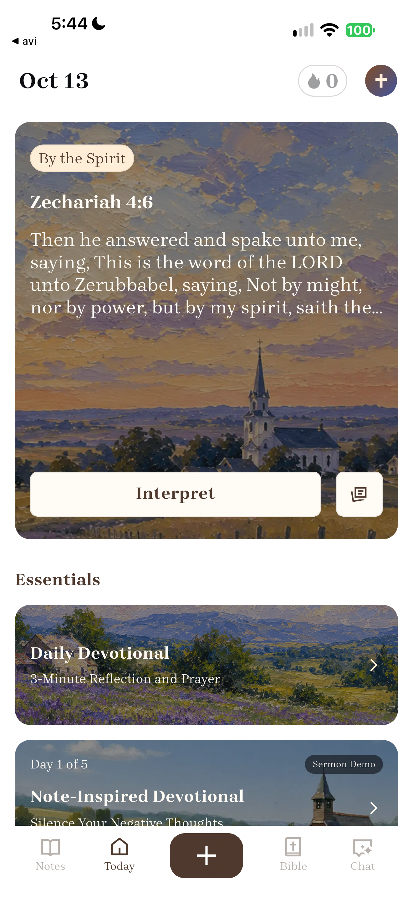 Today verse and essentials
