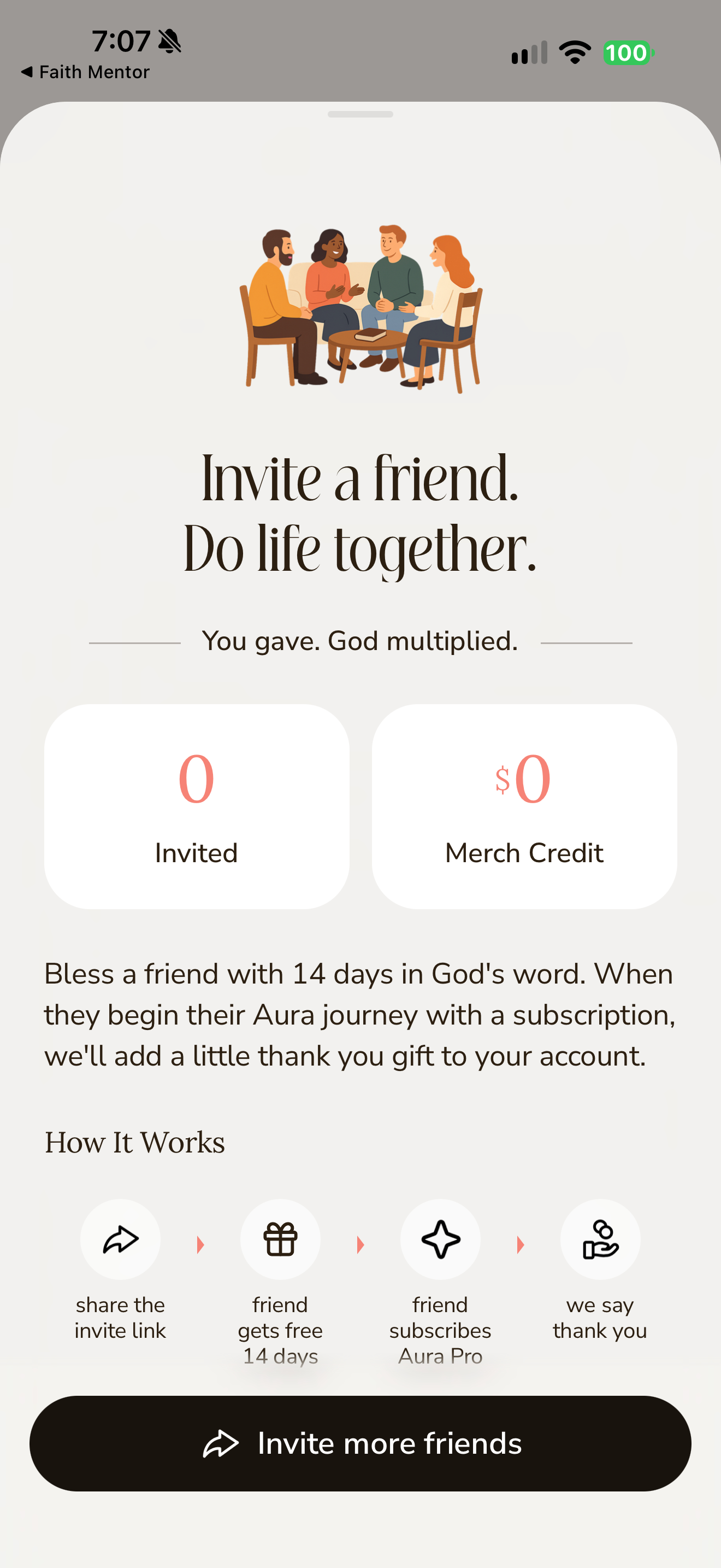Referral subscription reward