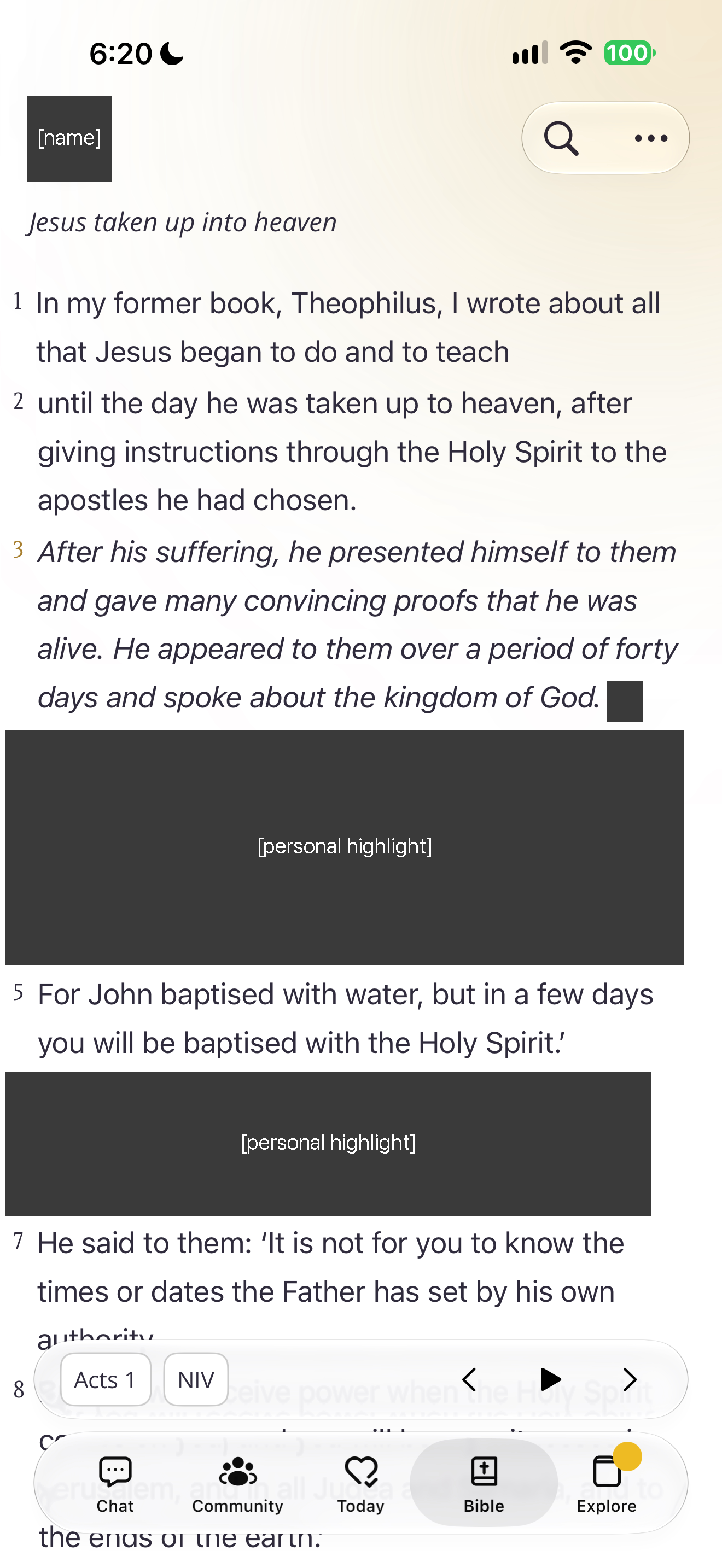 Bible tab reader
