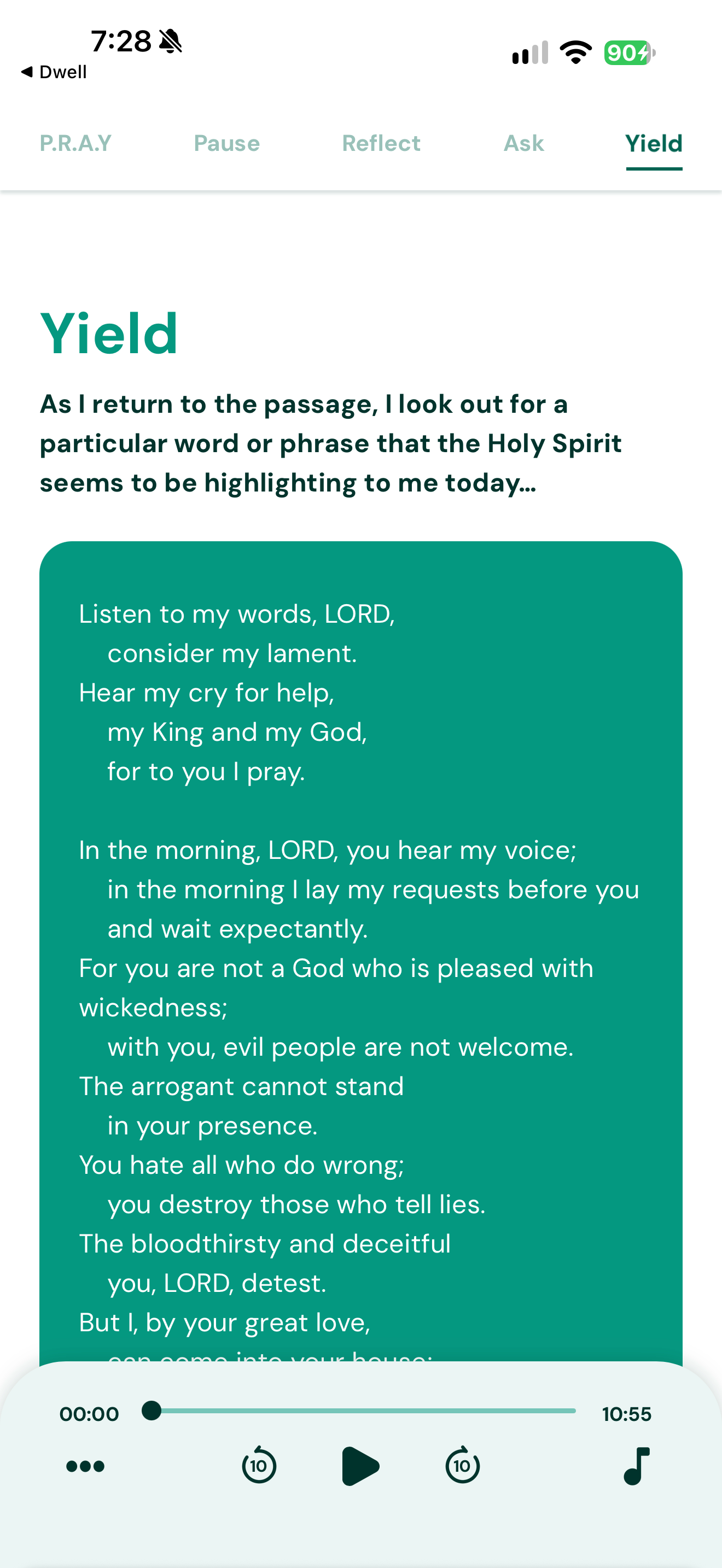 Lectio Yield section