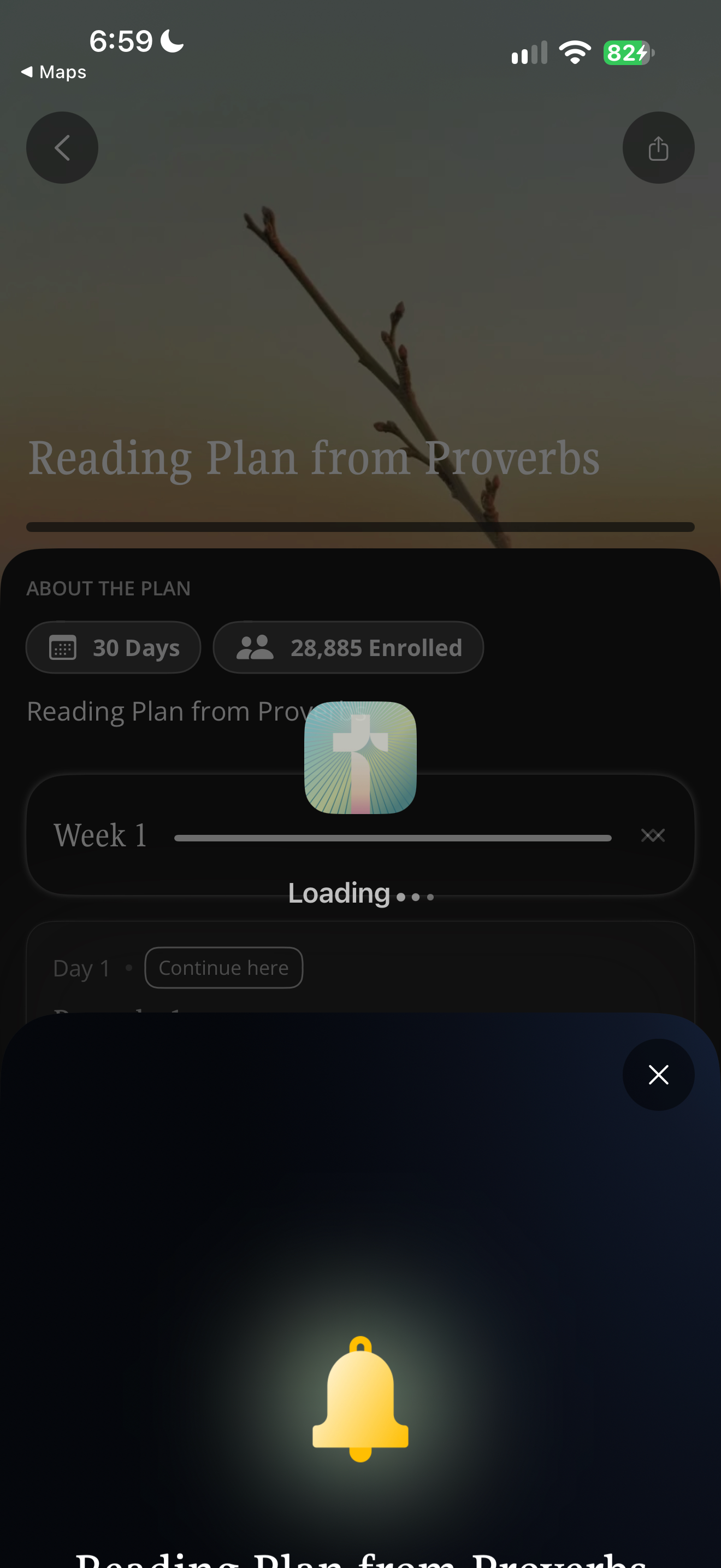 Plan loading and reminder transition