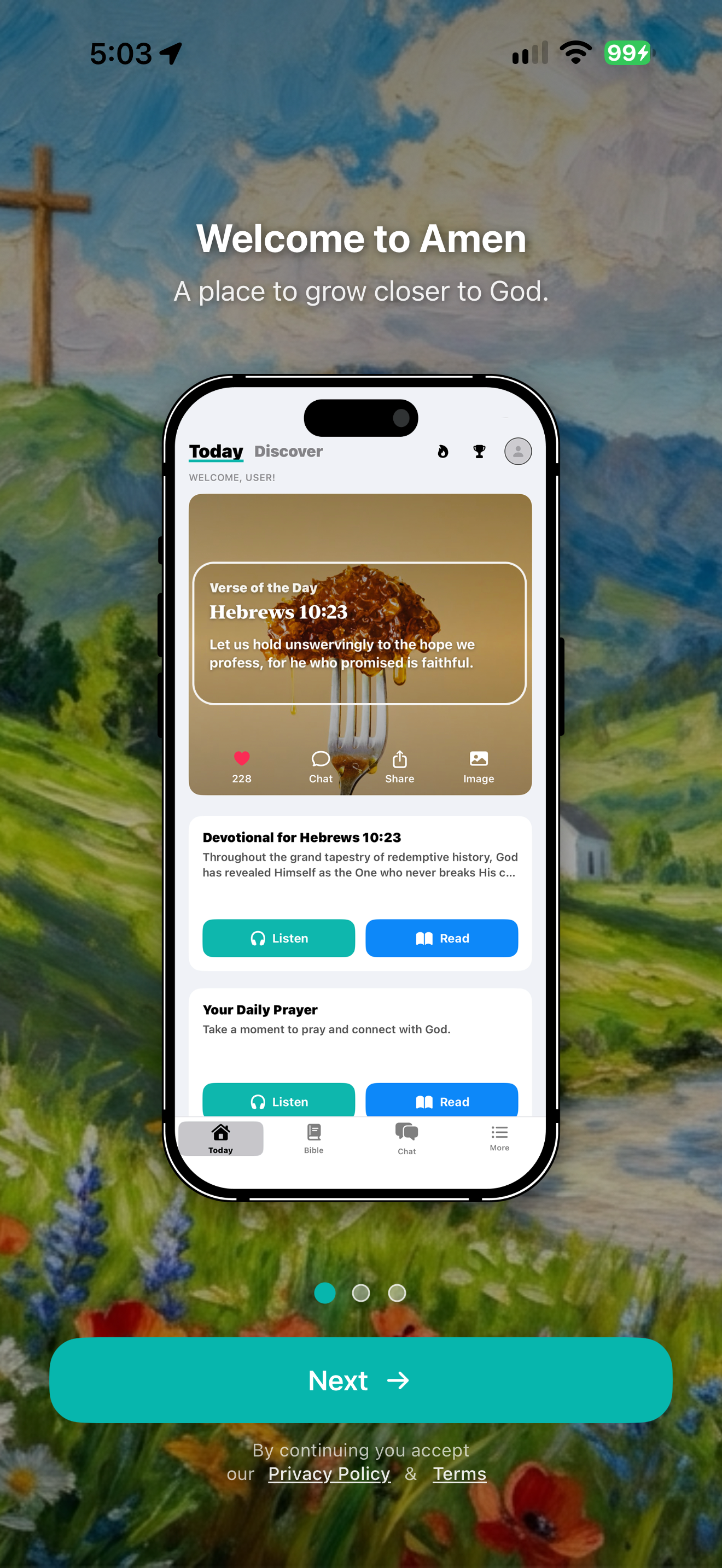 A welcome built around a home mockup