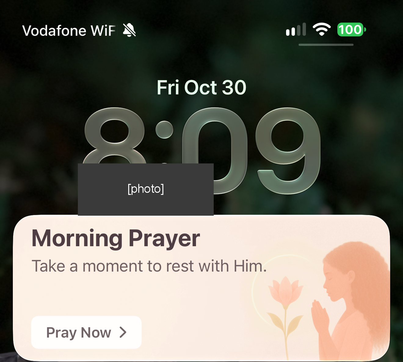 Morning Prayer Live Activity still shown in the evening