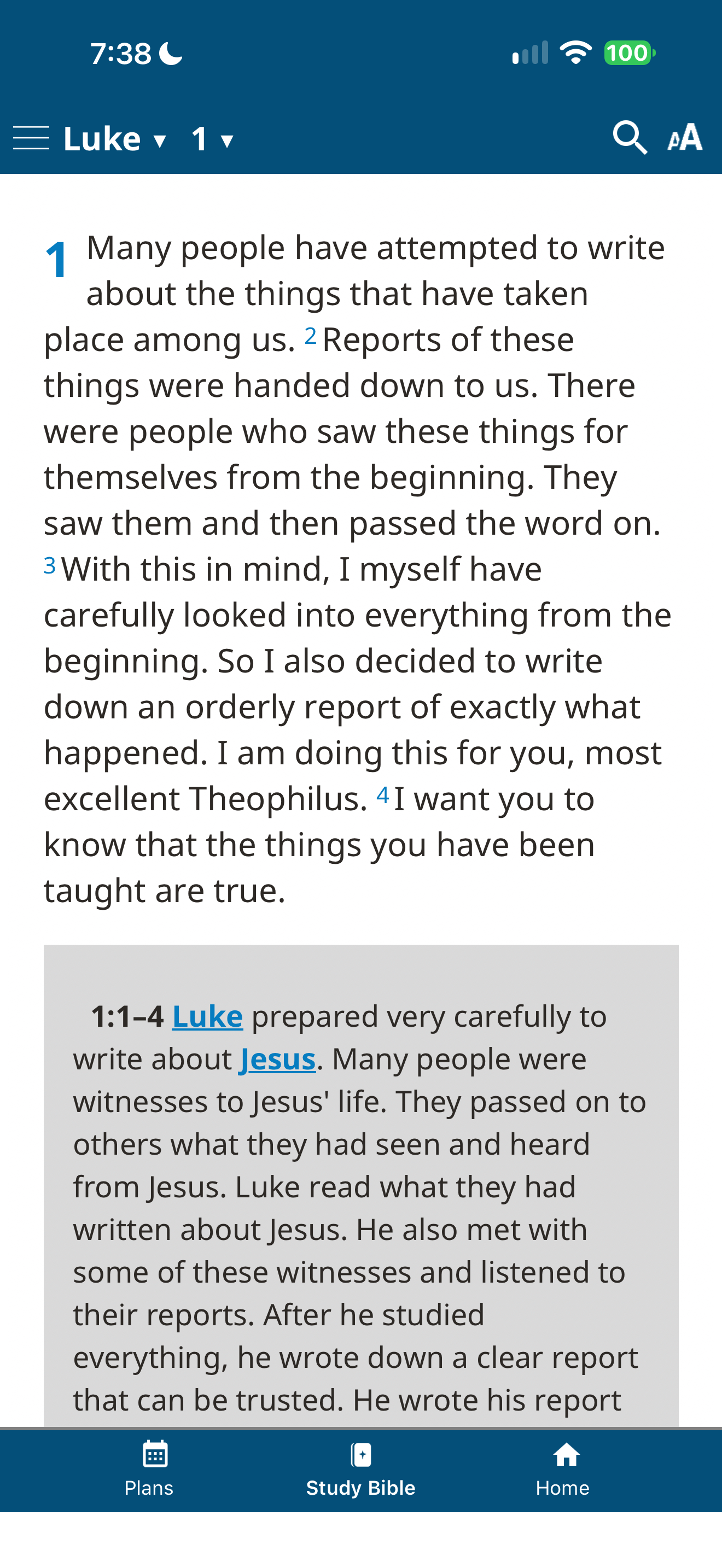 Biblica Study Bible Luke reader