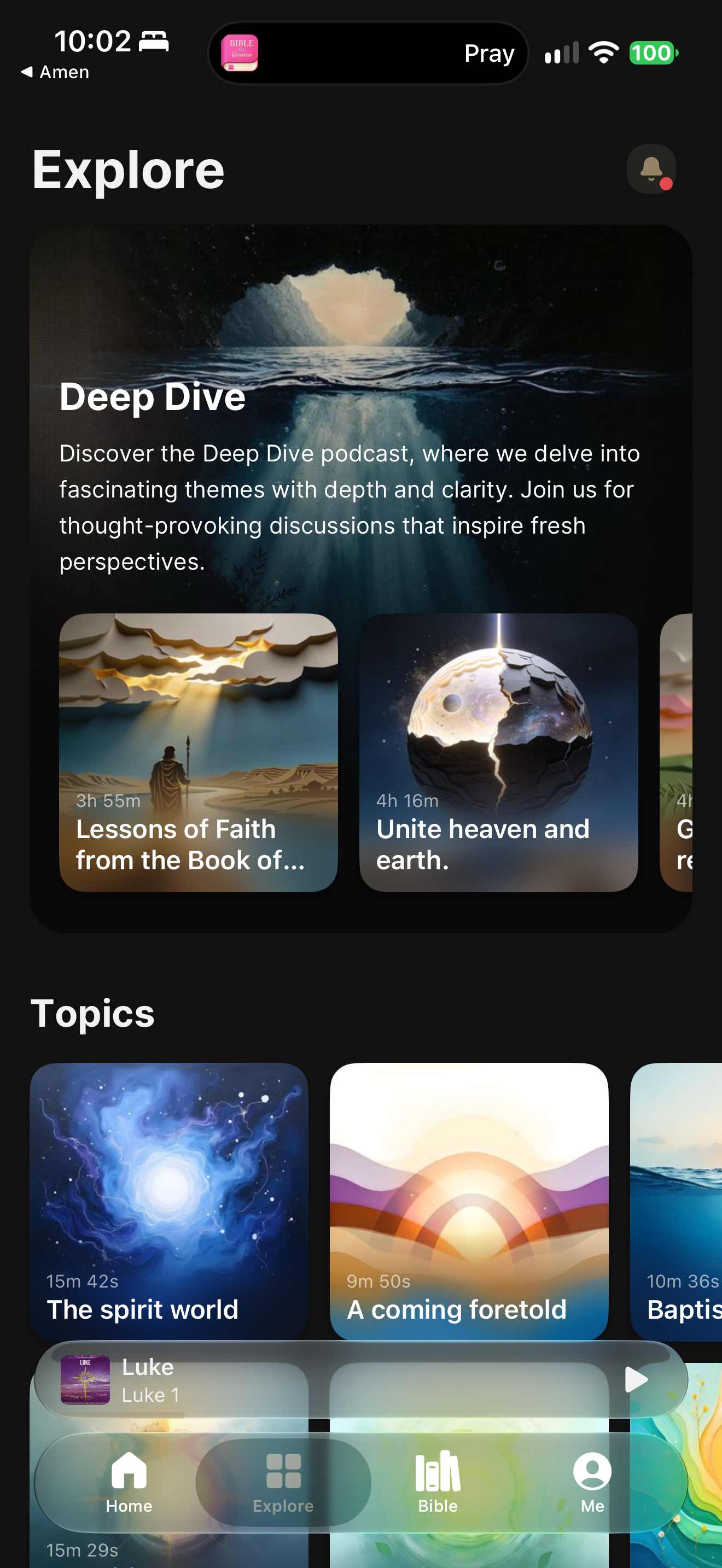 Explore with podcast and topics