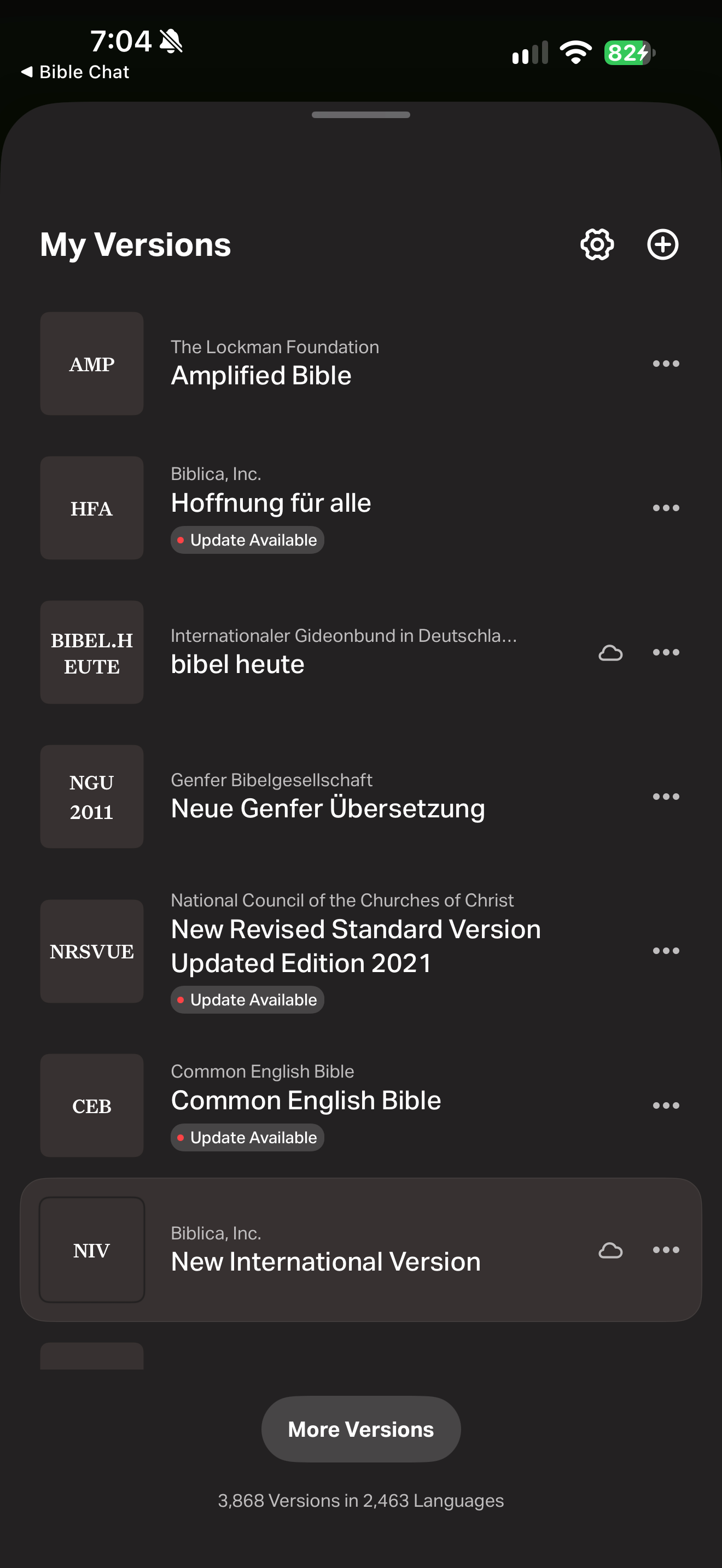 Bible version library