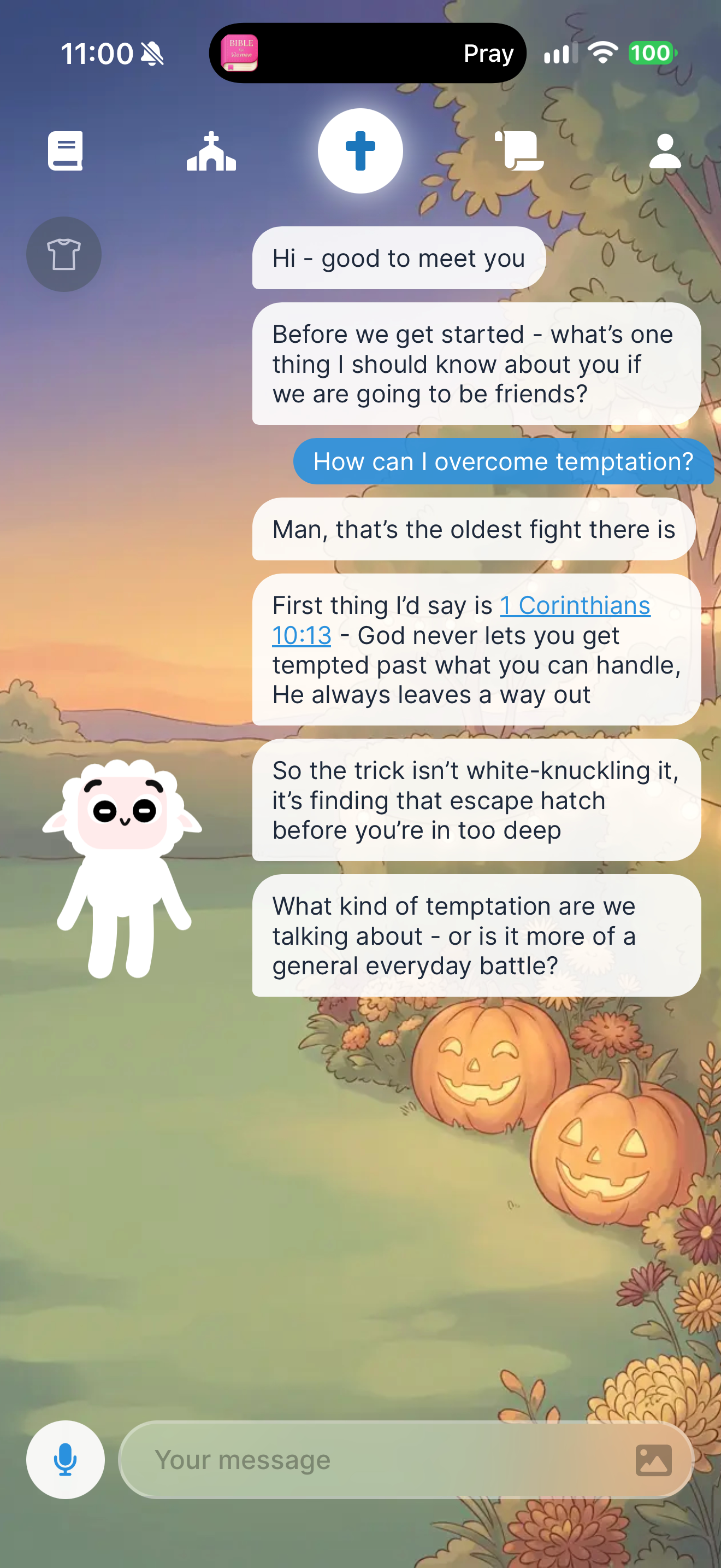 Companion chat voice