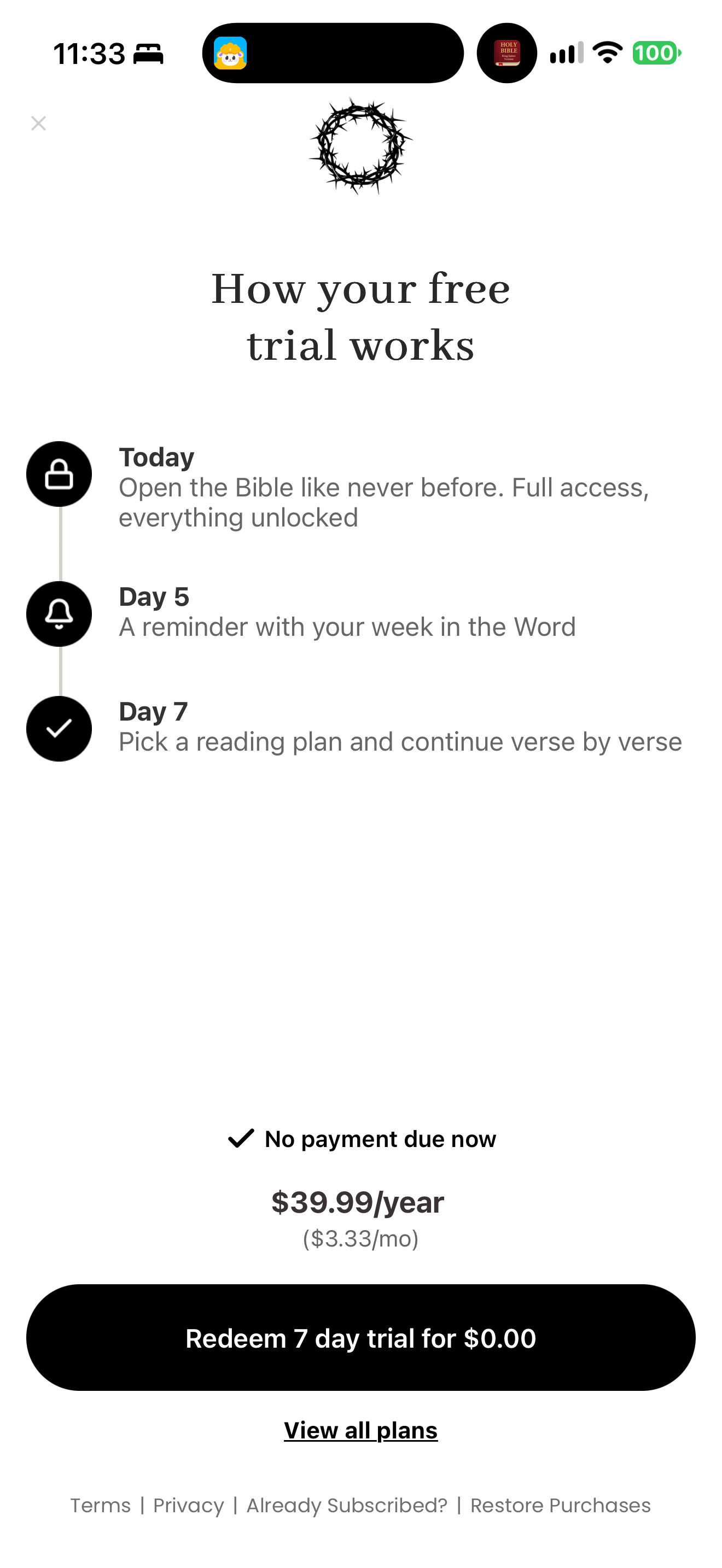 Trial timeline