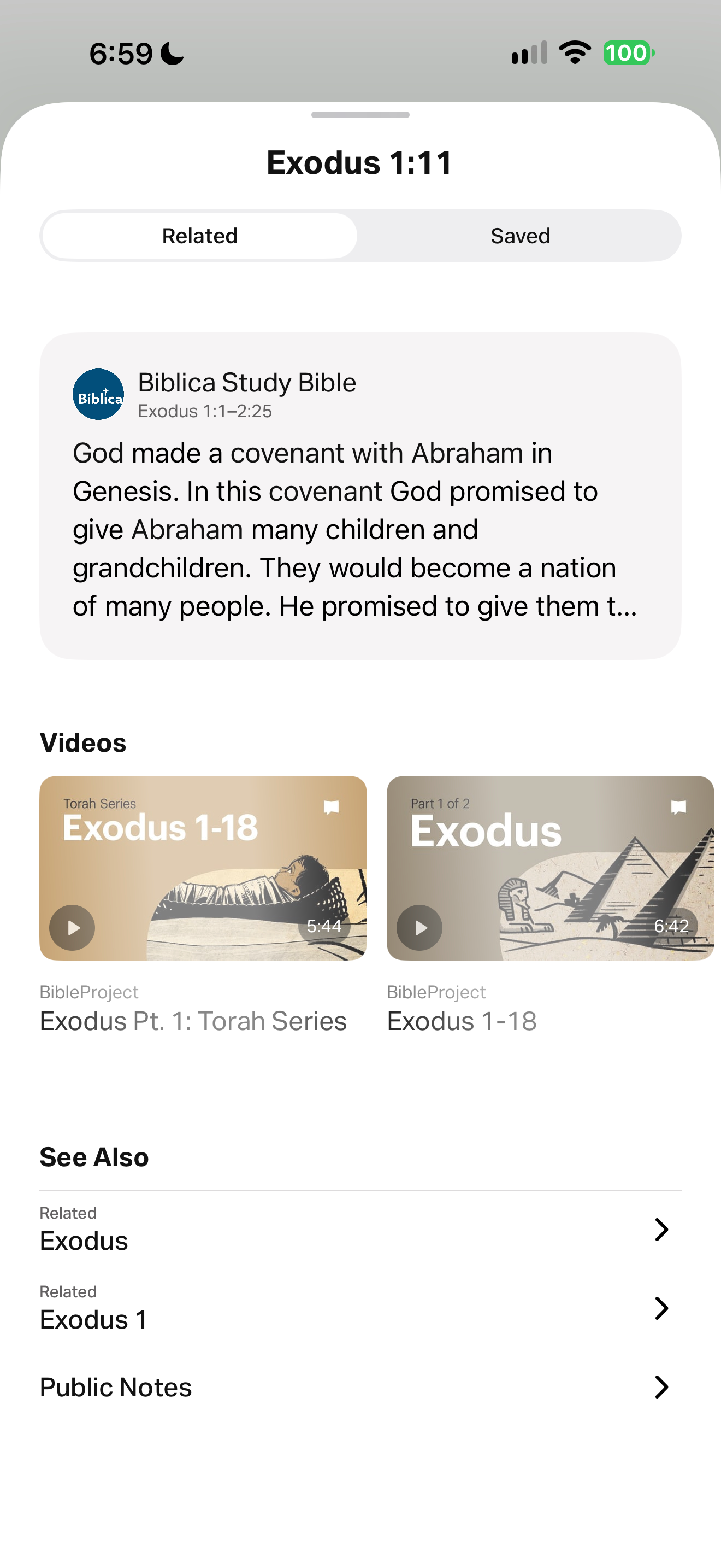 Passage-related study and video sheet