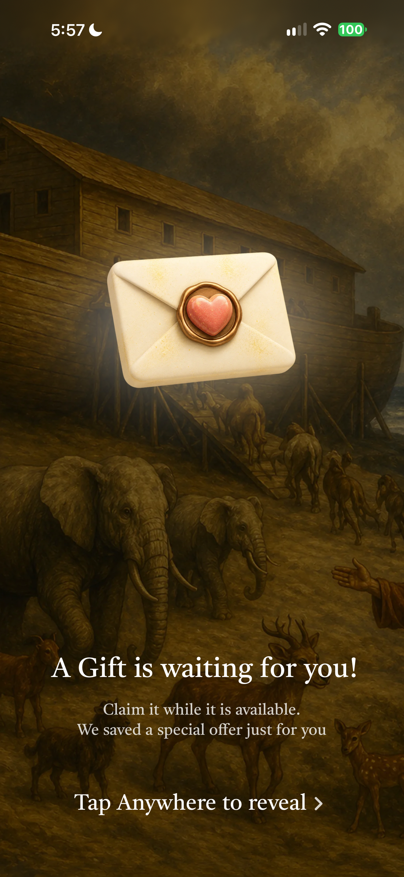 Gift offer reveal