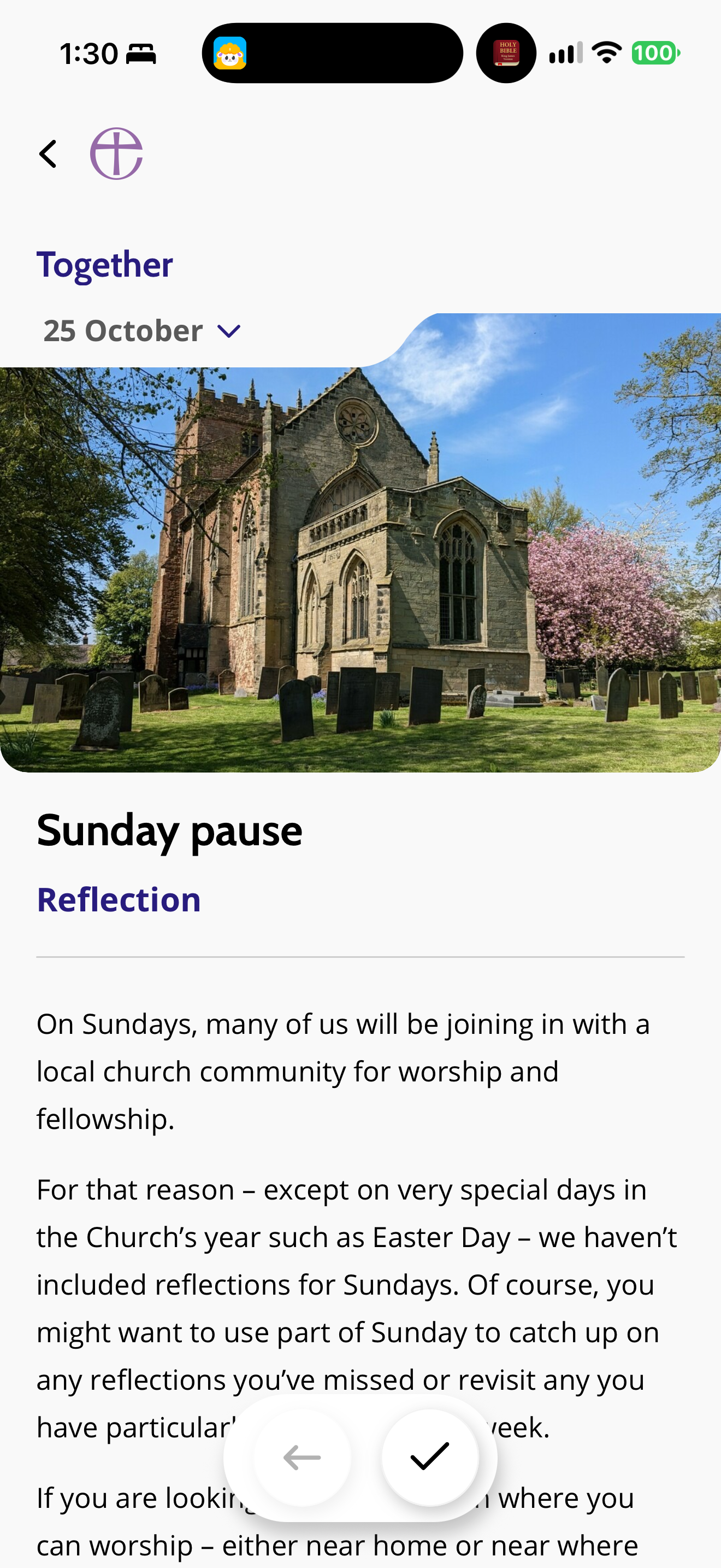 Leaving room for Sunday worship