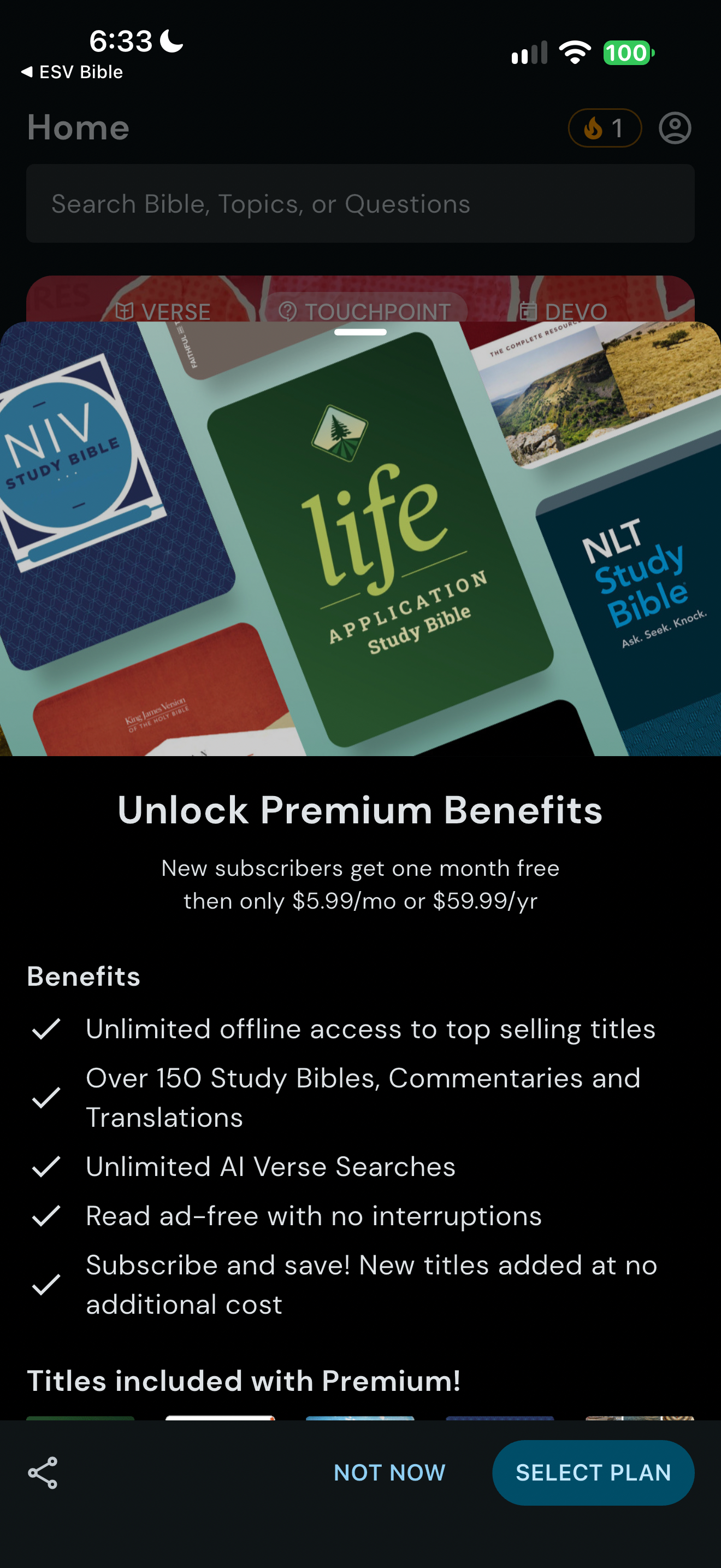 Premium benefits and trial