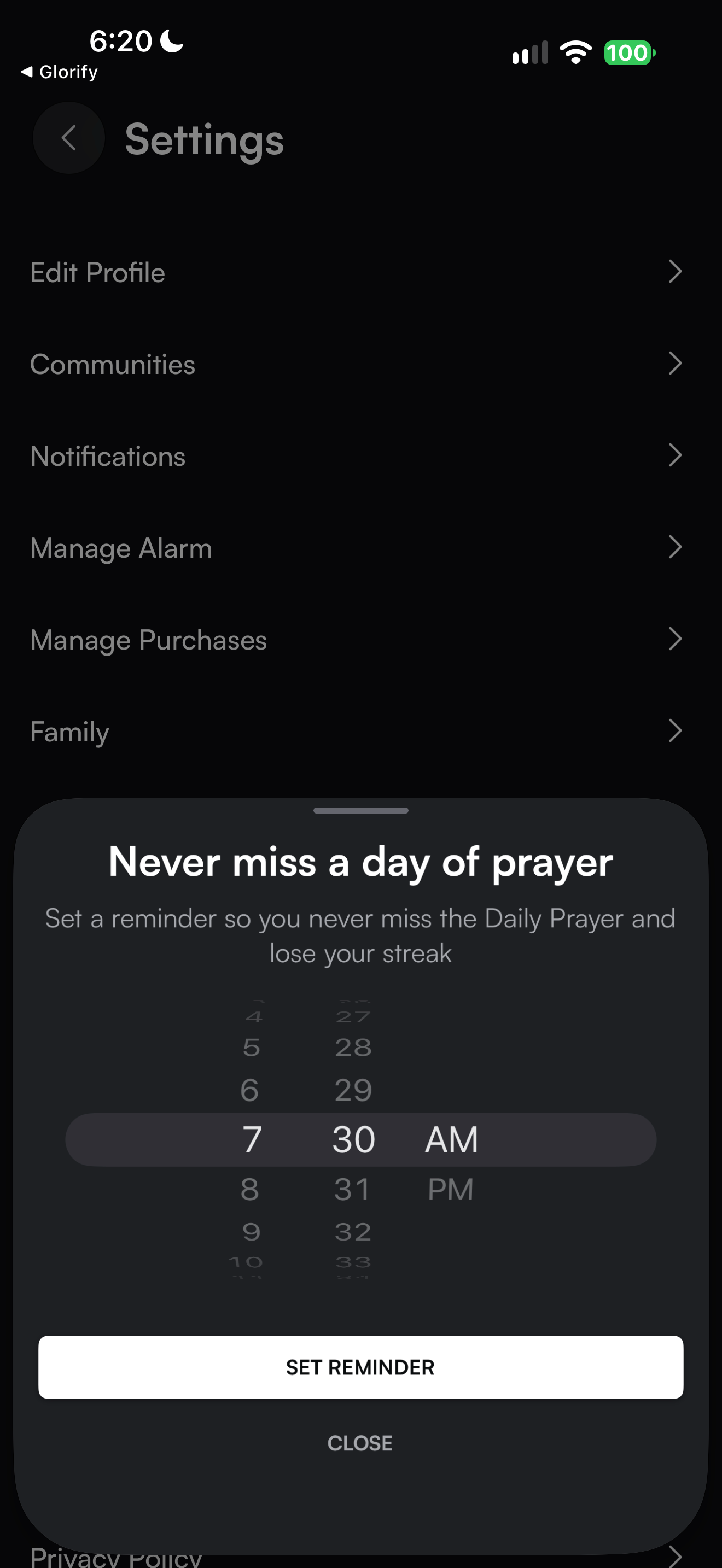 Reminder framed around avoiding streak loss