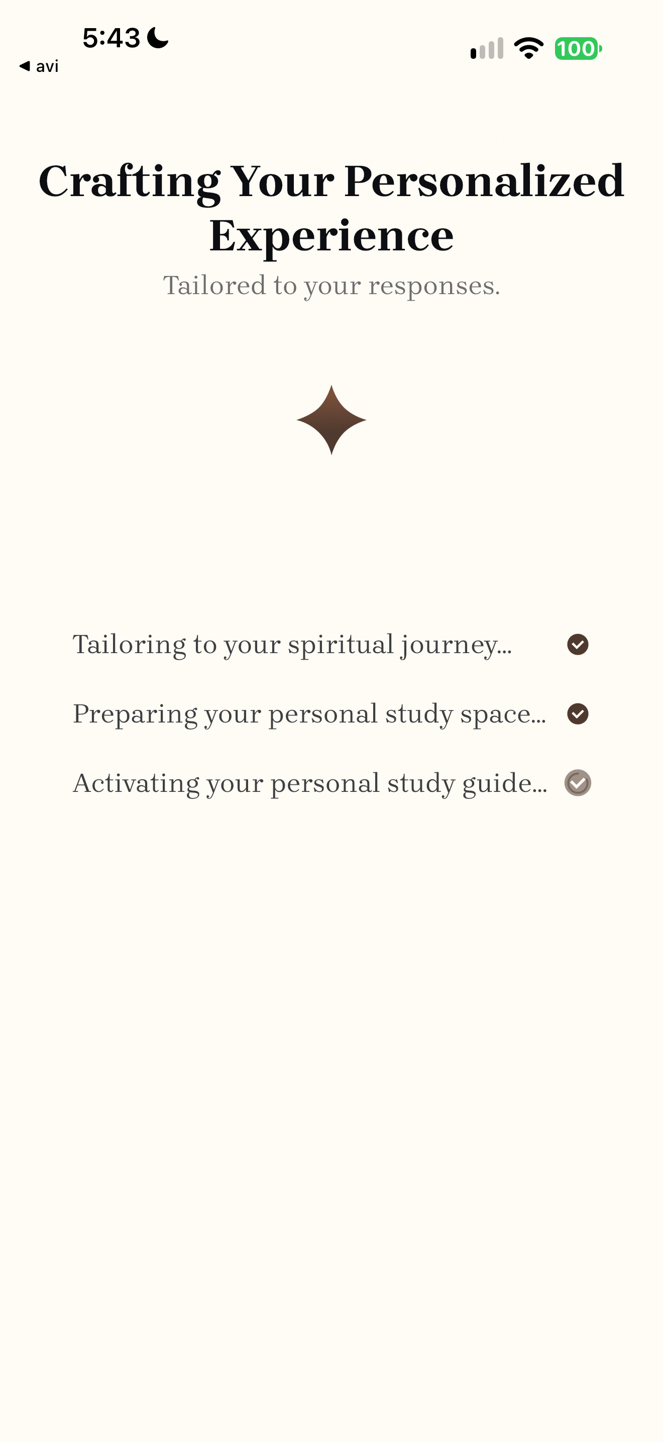 Personalization progress