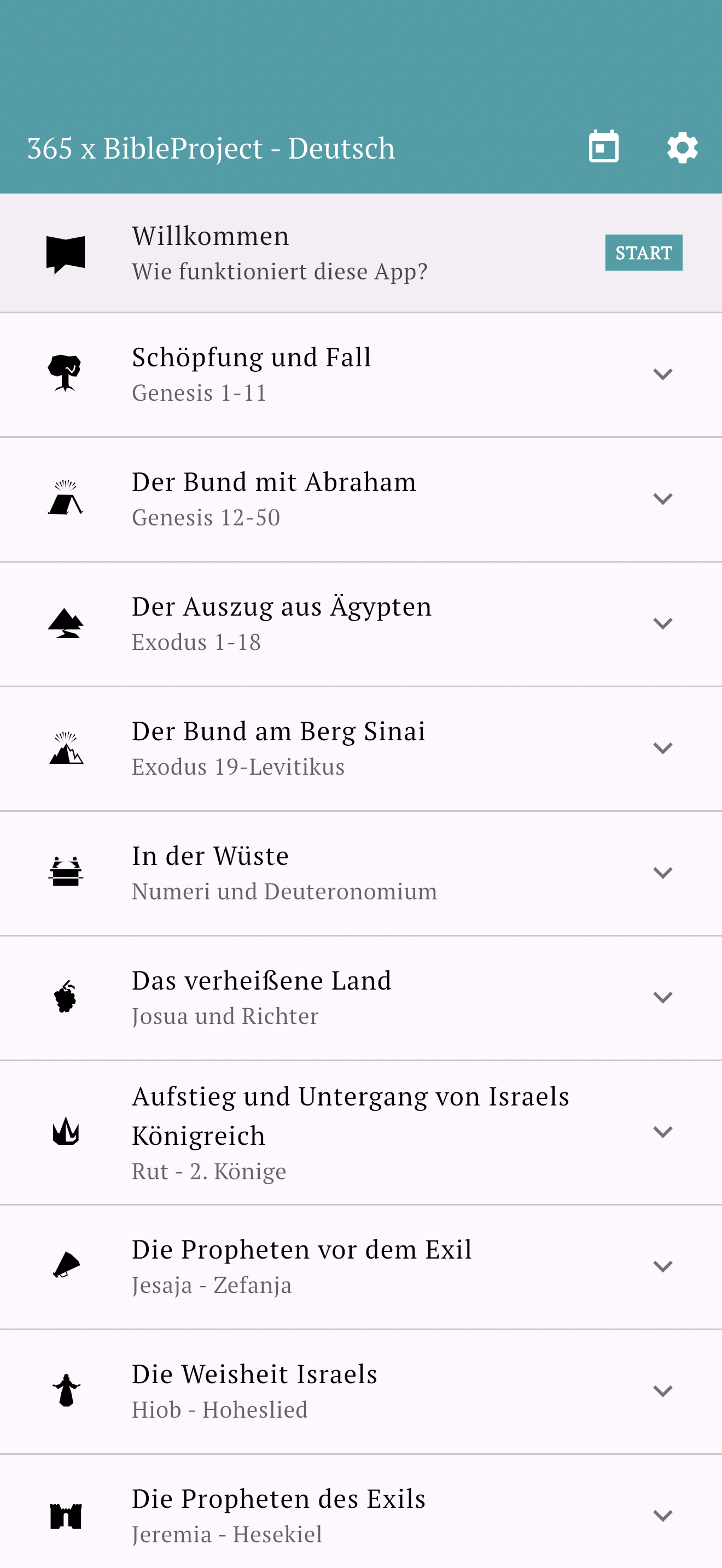 Narrative reading plan