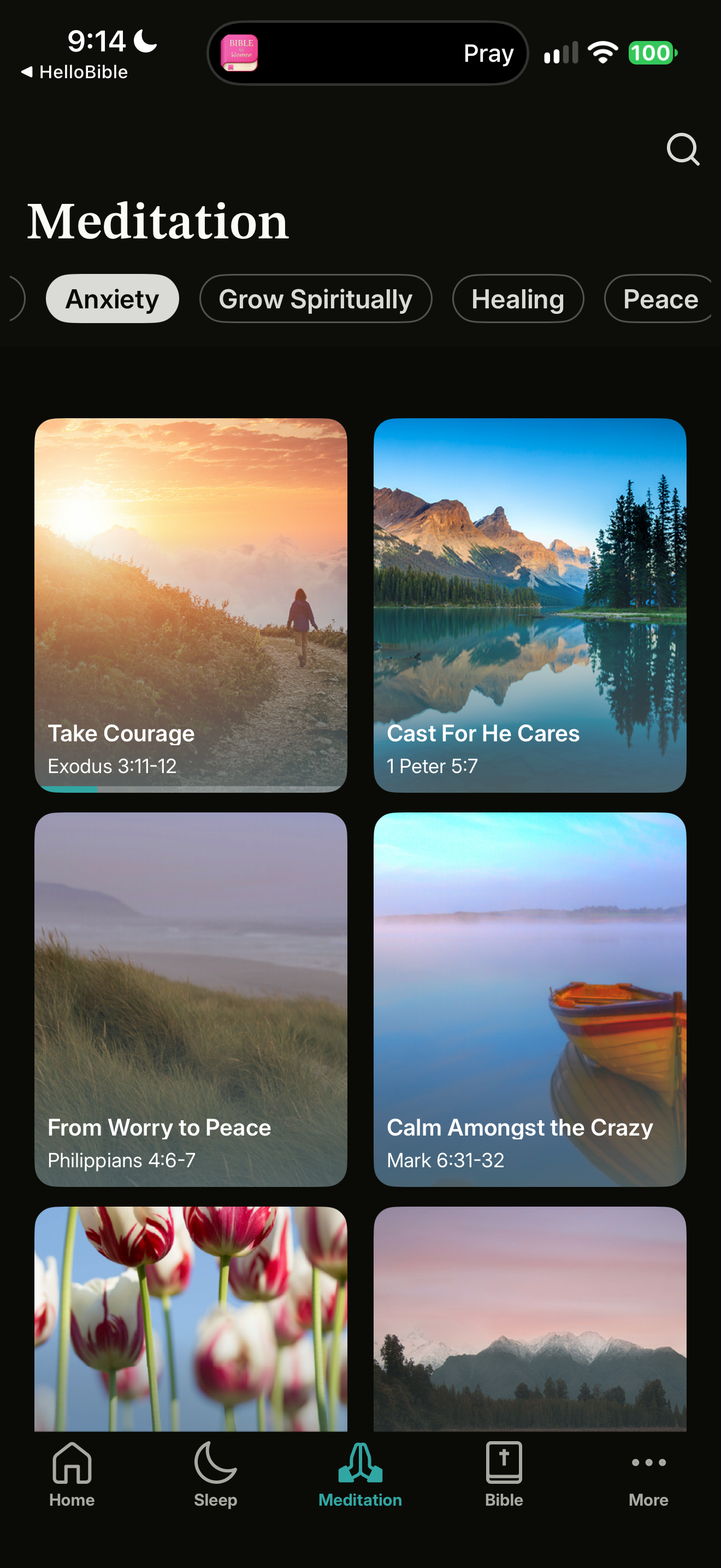 Meditations filtered by anxiety