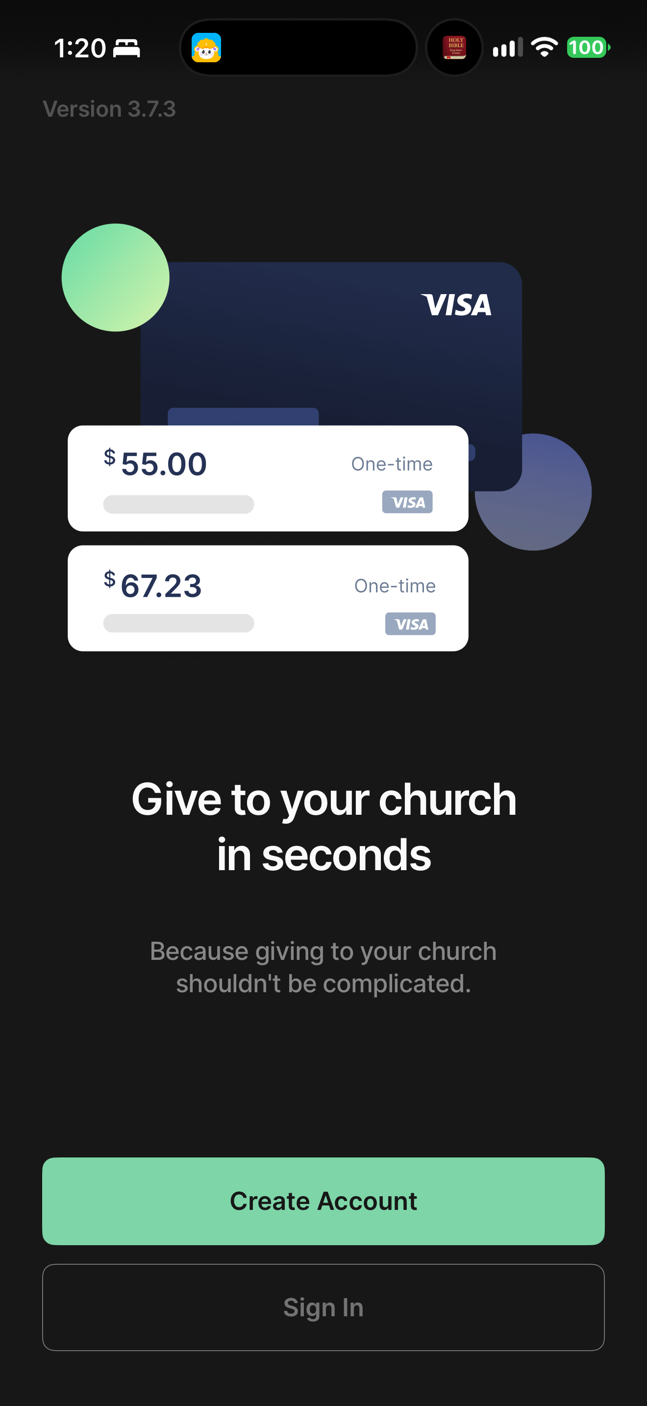 Giving account entry