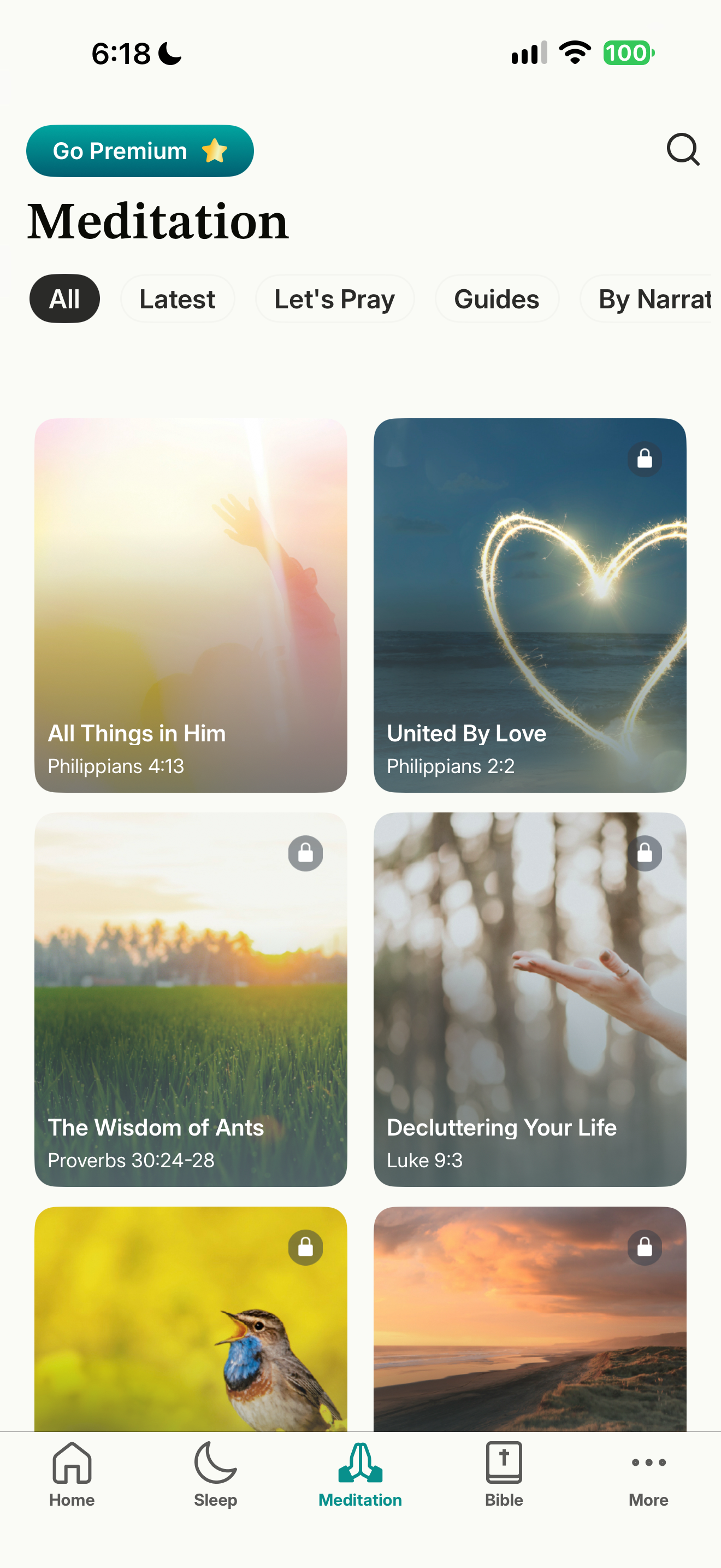 Meditation catalogue