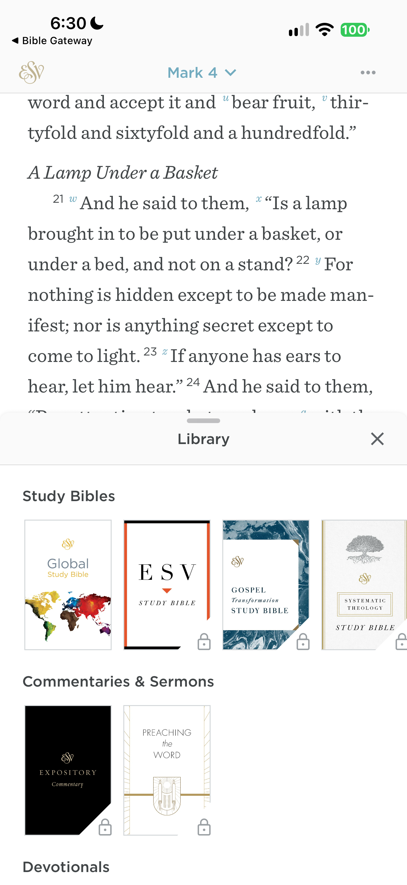 Free and locked study resources