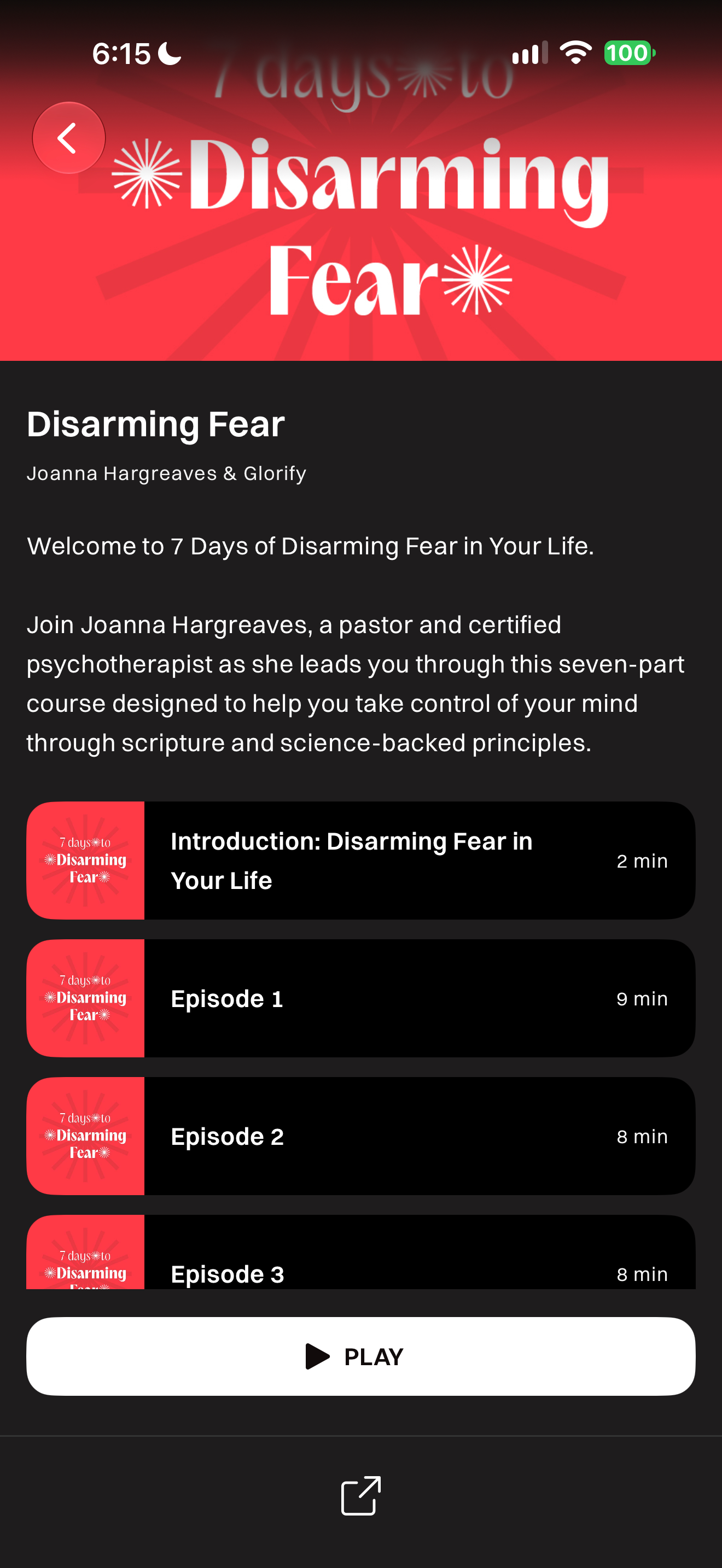 Disarming Fear course details