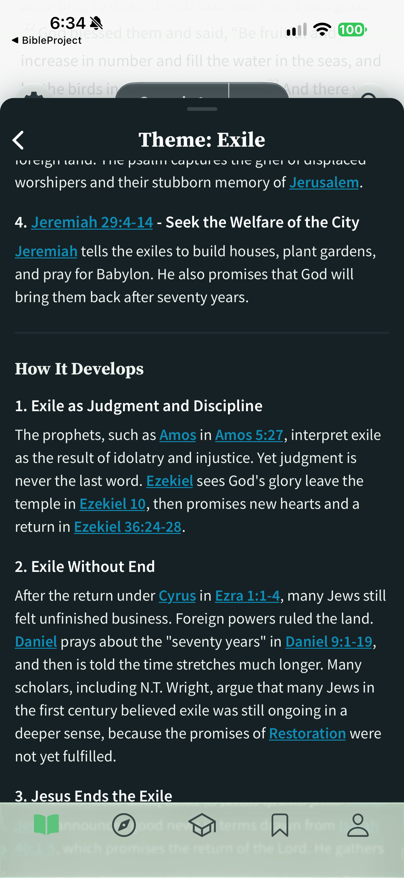 Spark Bible Exile theme