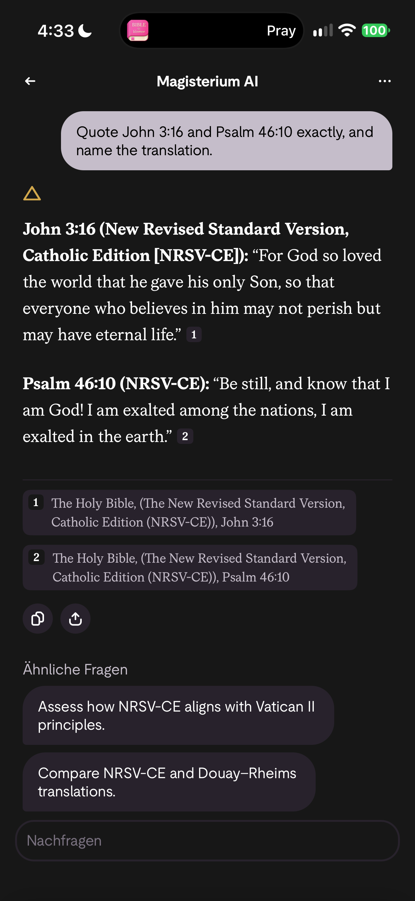 Verses quoted with translation named
